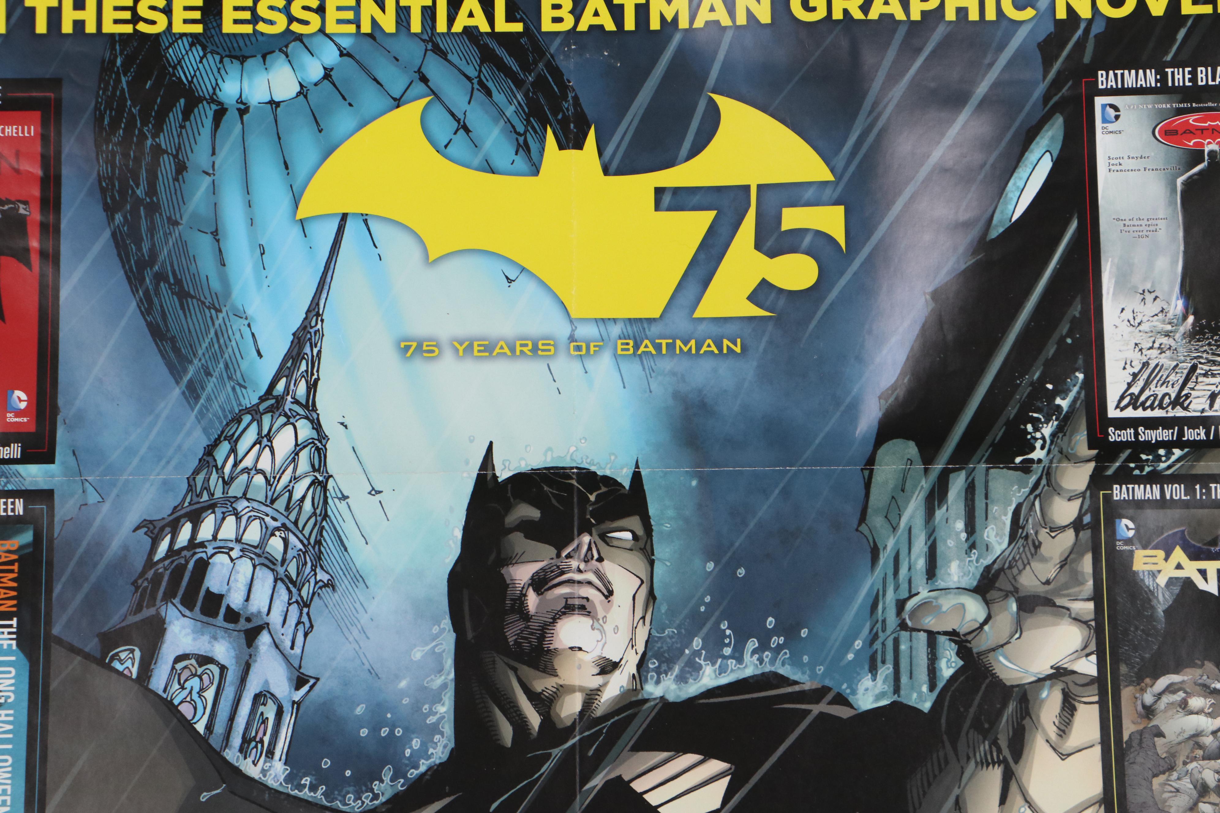 Offset Lithograph Poster After Jim Lee The Dark Knight 75th Anniversary