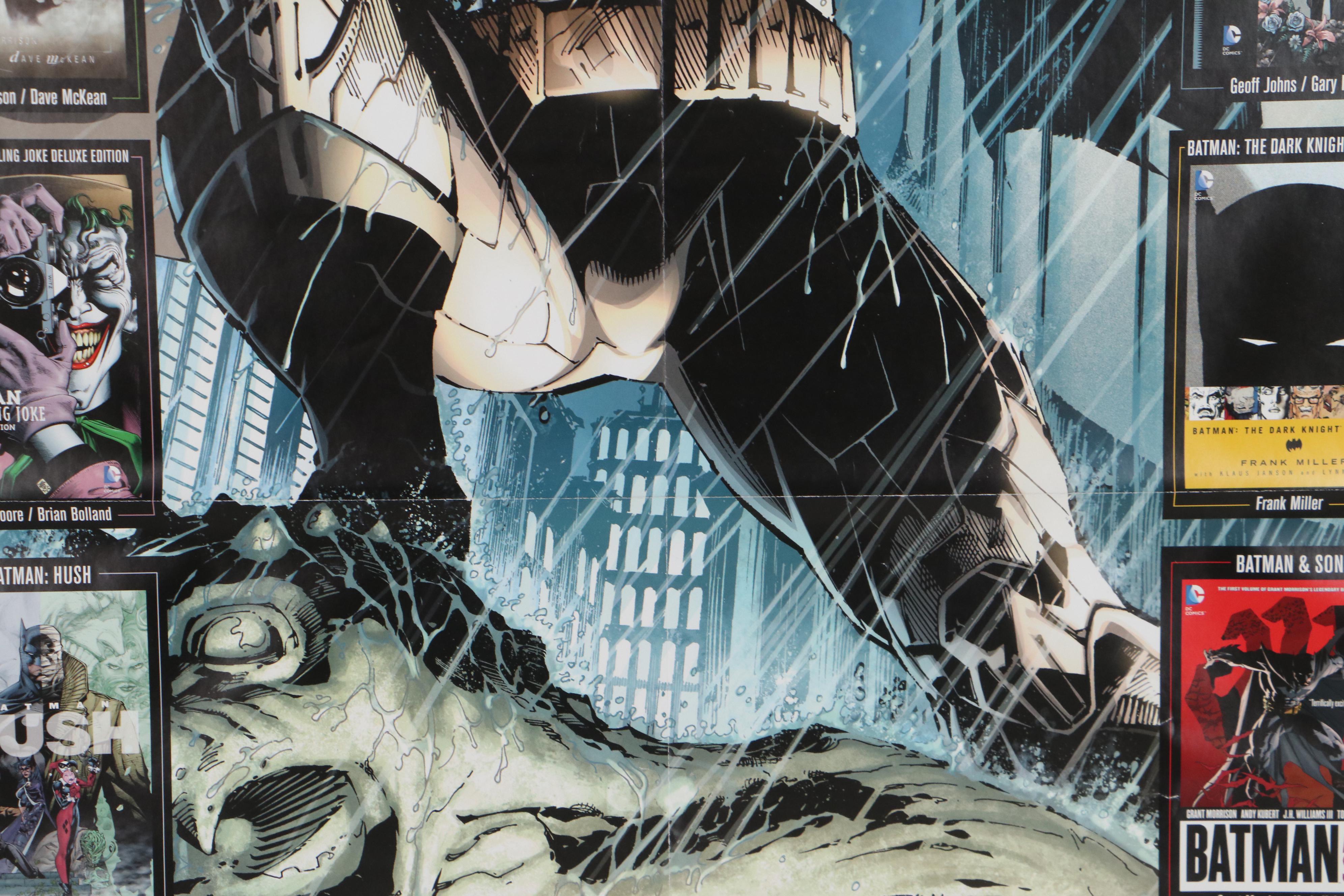 Offset Lithograph Poster After Jim Lee The Dark Knight 75th Anniversary