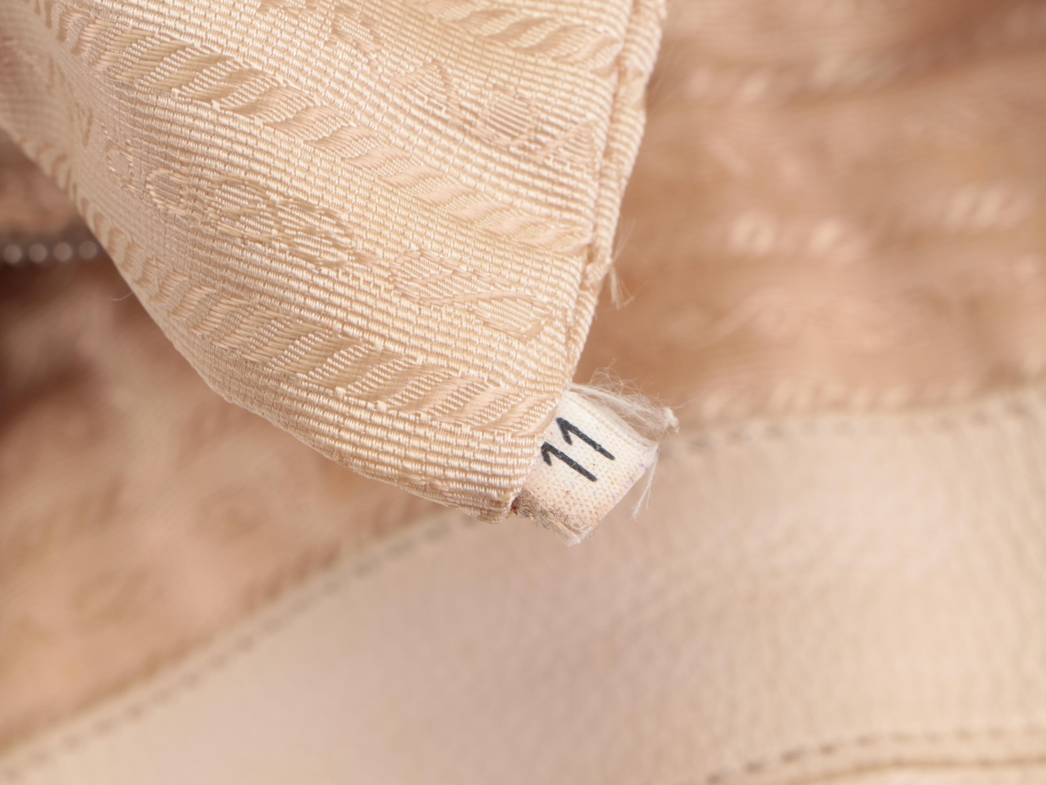 Prada Two Handle Bag in Of-White Leather