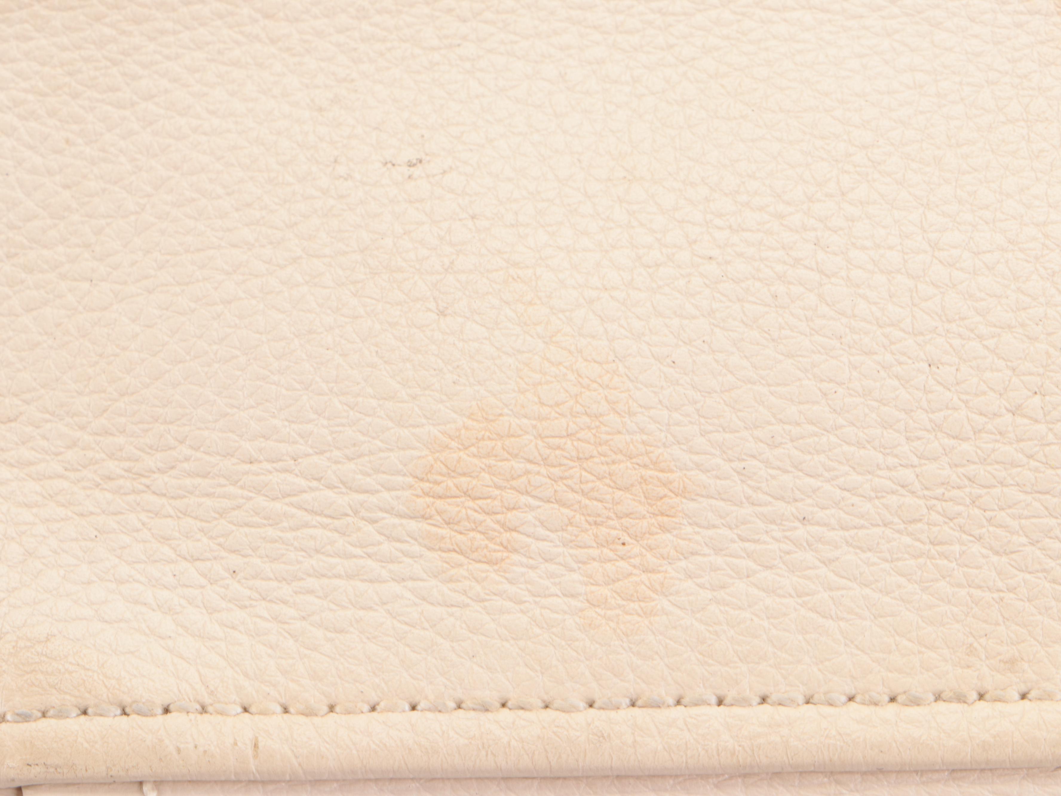 Prada Two Handle Bag in Of-White Leather