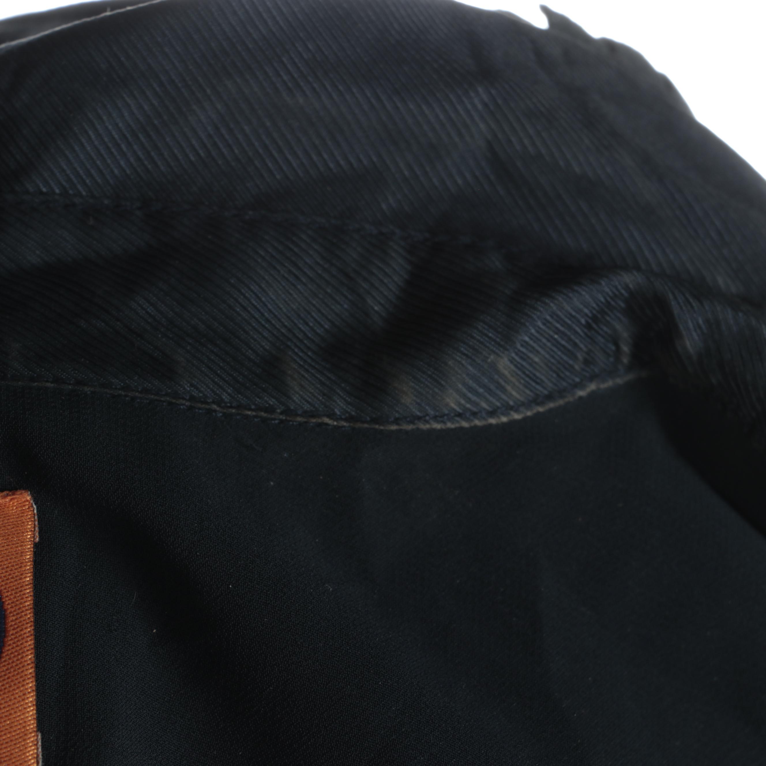 Tory Burch Navy Silk Sleeveless Dress with Geometric Motif