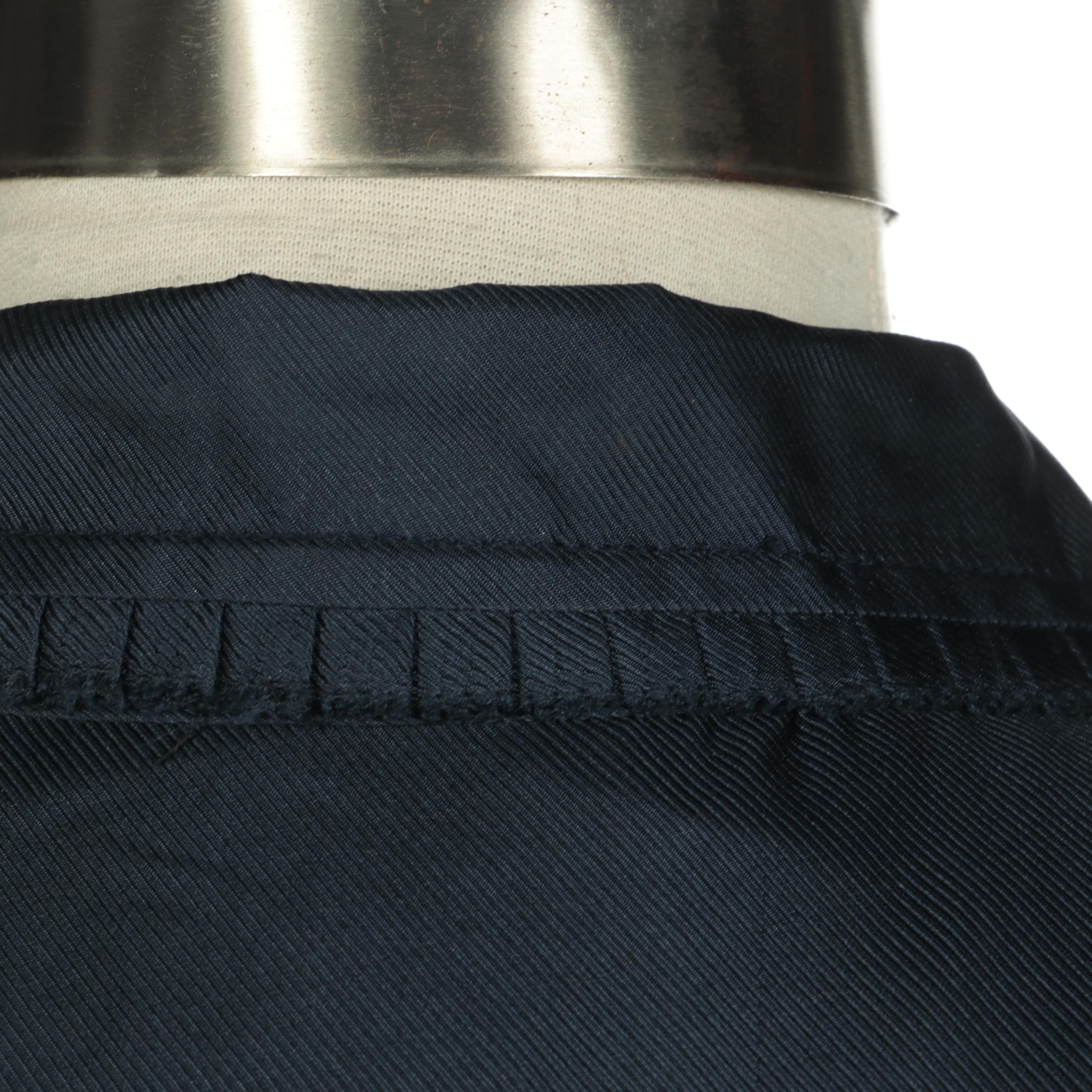 Tory Burch Navy Silk Sleeveless Dress with Geometric Motif