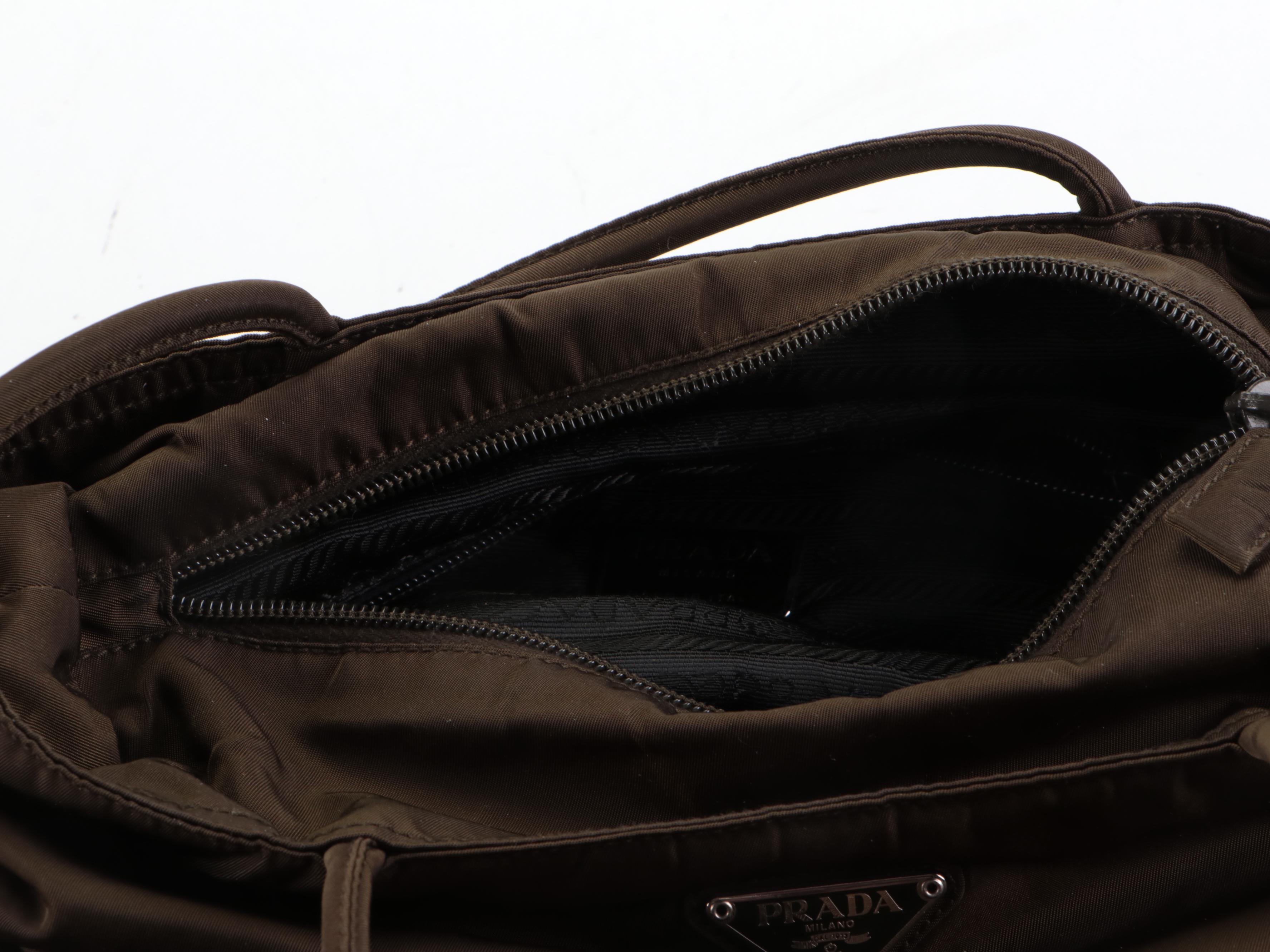 Prada  Green Nylon Tessuto Tote Bag