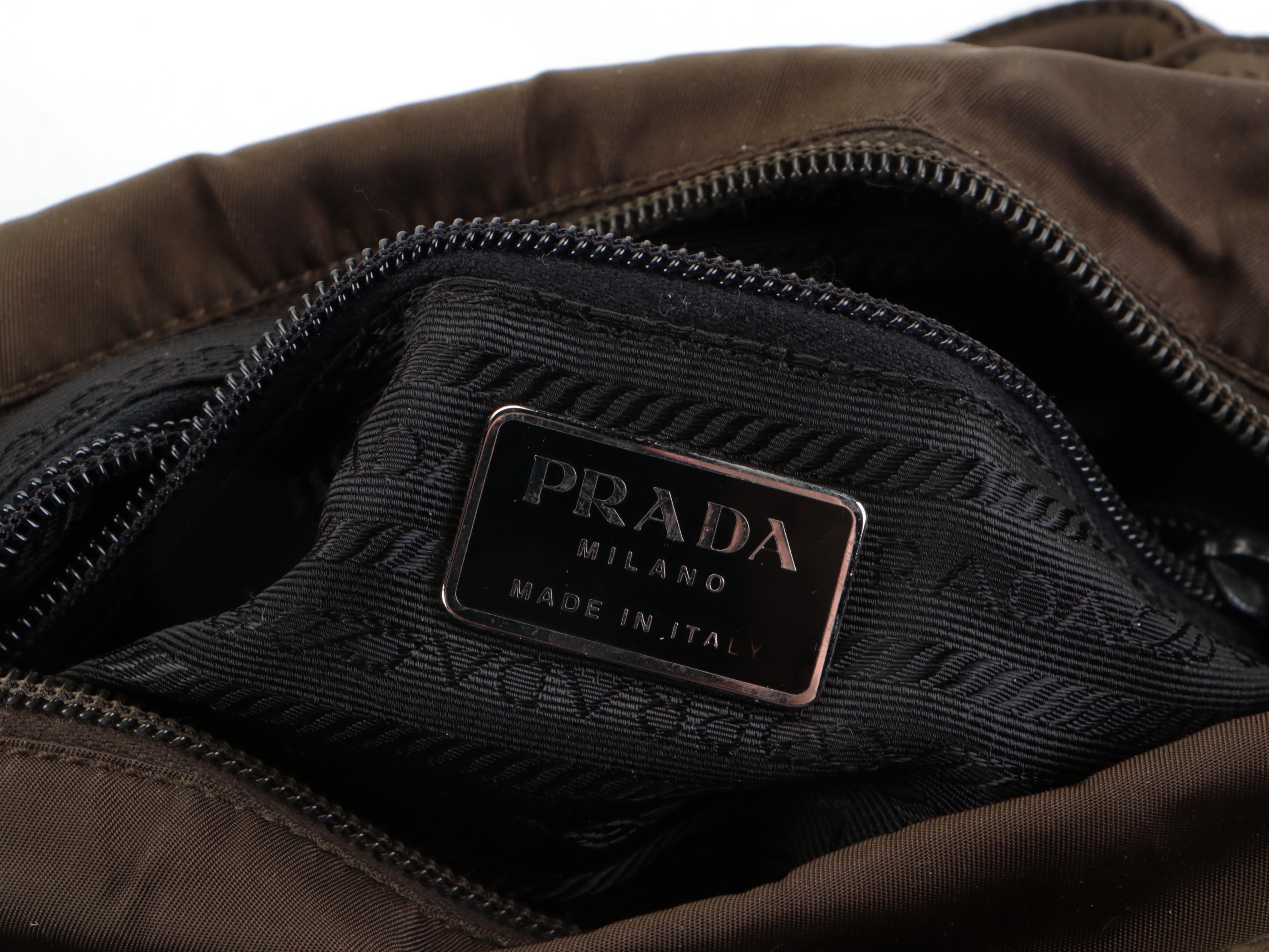 Prada  Green Nylon Tessuto Tote Bag