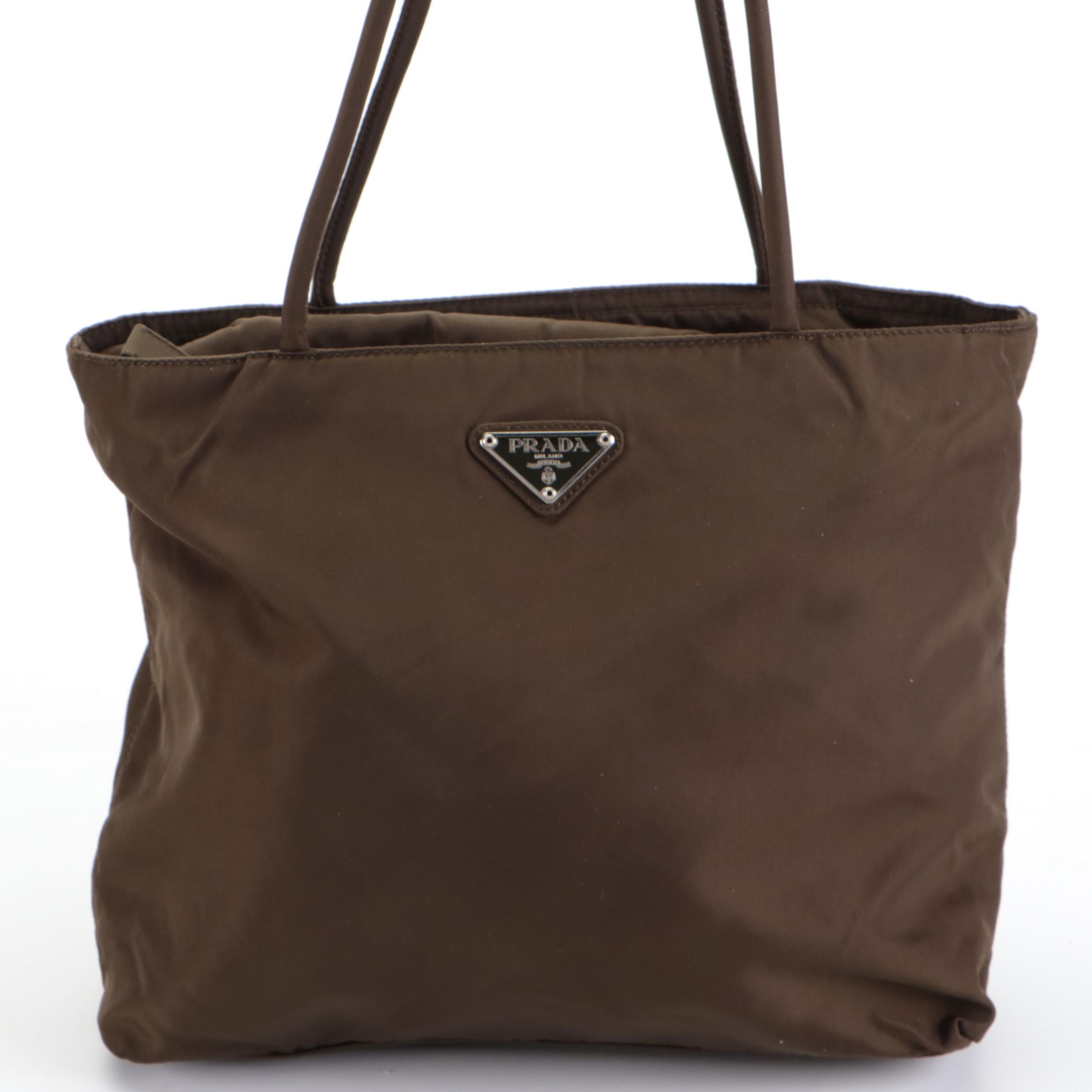 Prada  Green Nylon Tessuto Tote Bag