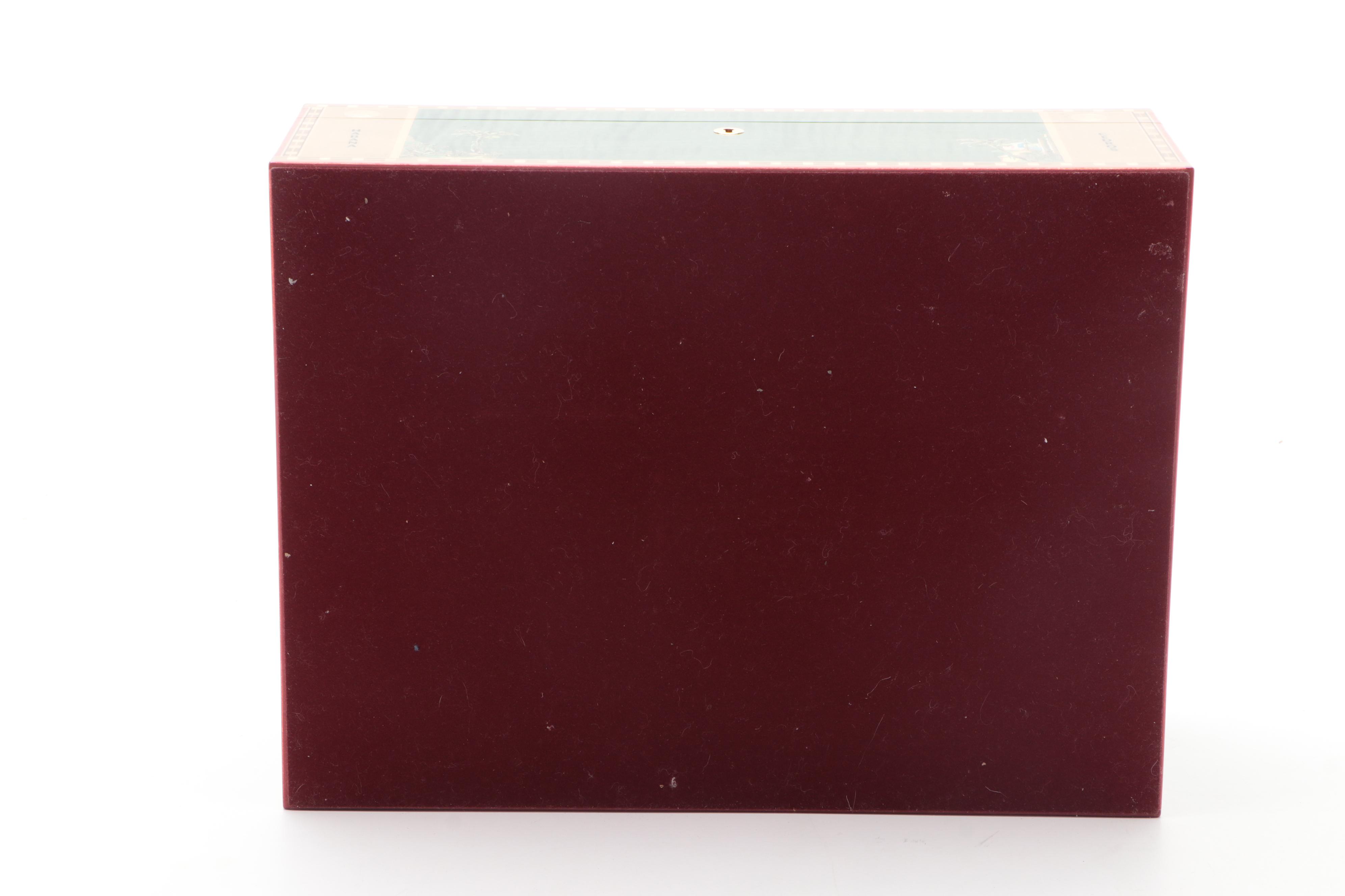 Elie Bleu "Alba Collection" Cedar Lined Cigar Humidor in Green Sycamore