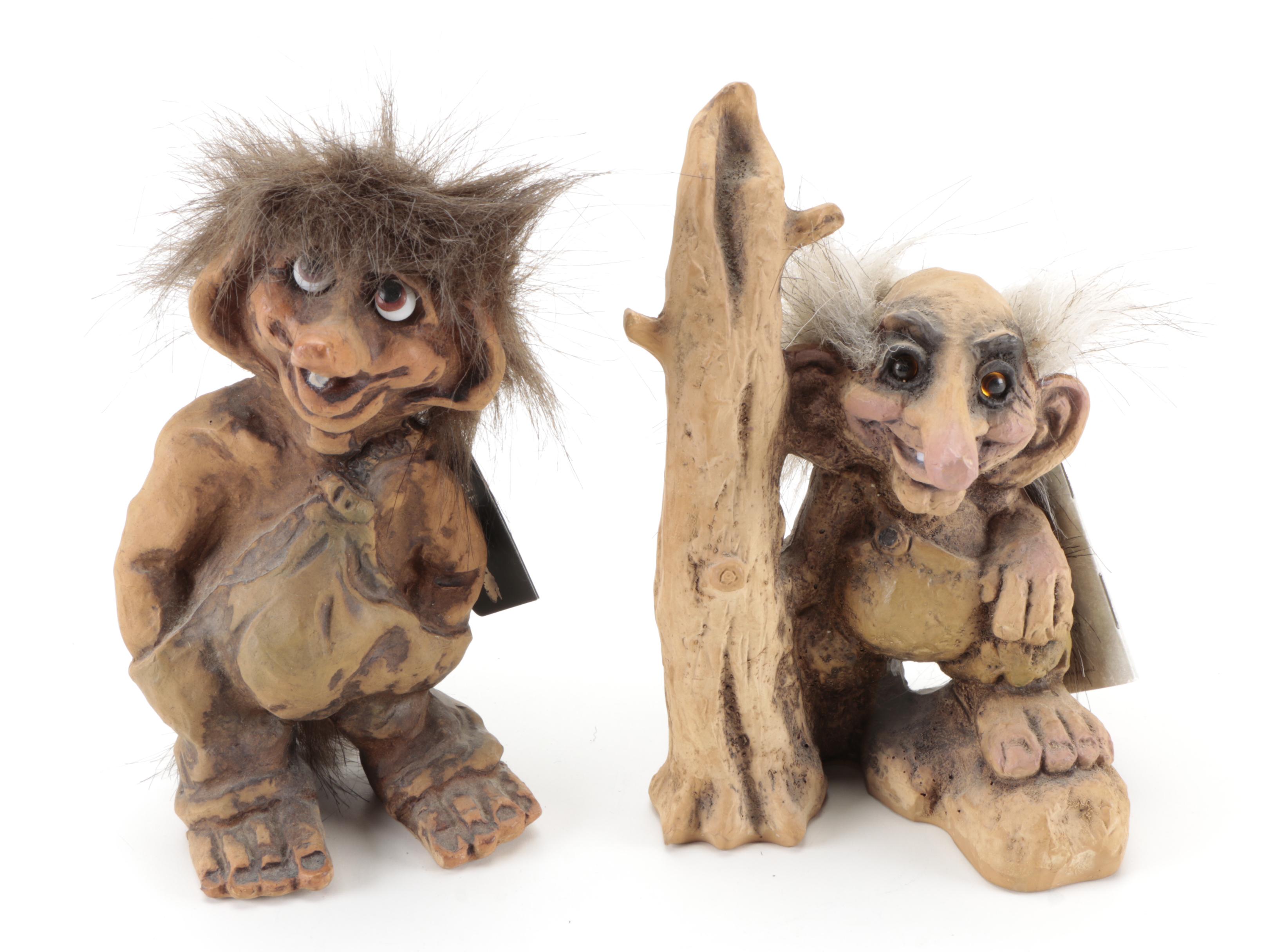 Nyform Handmade Norwegian Resin Troll Figurines