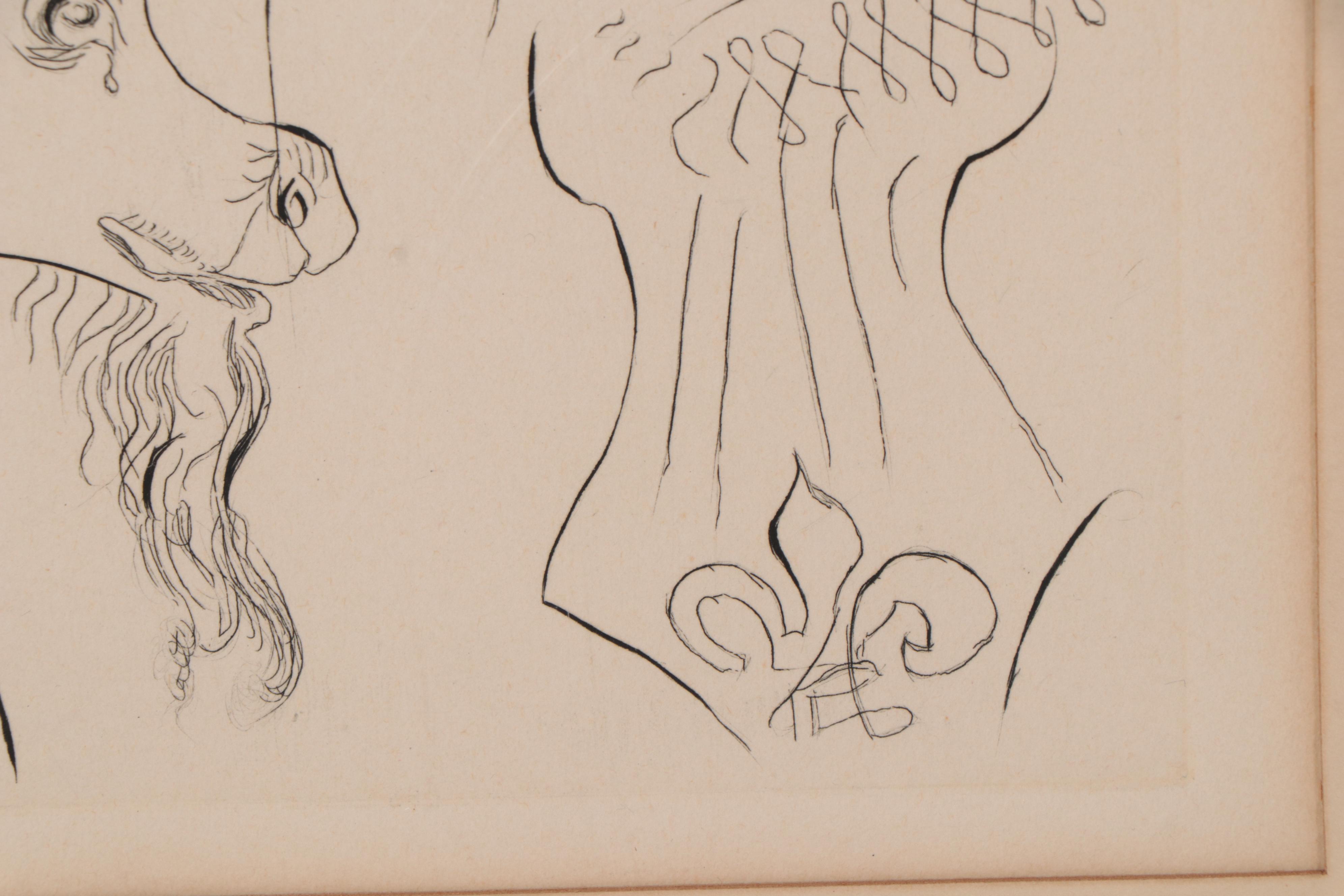 Salvador Dalí Second Edition Etching "The Lady and the Unicorn," 1971