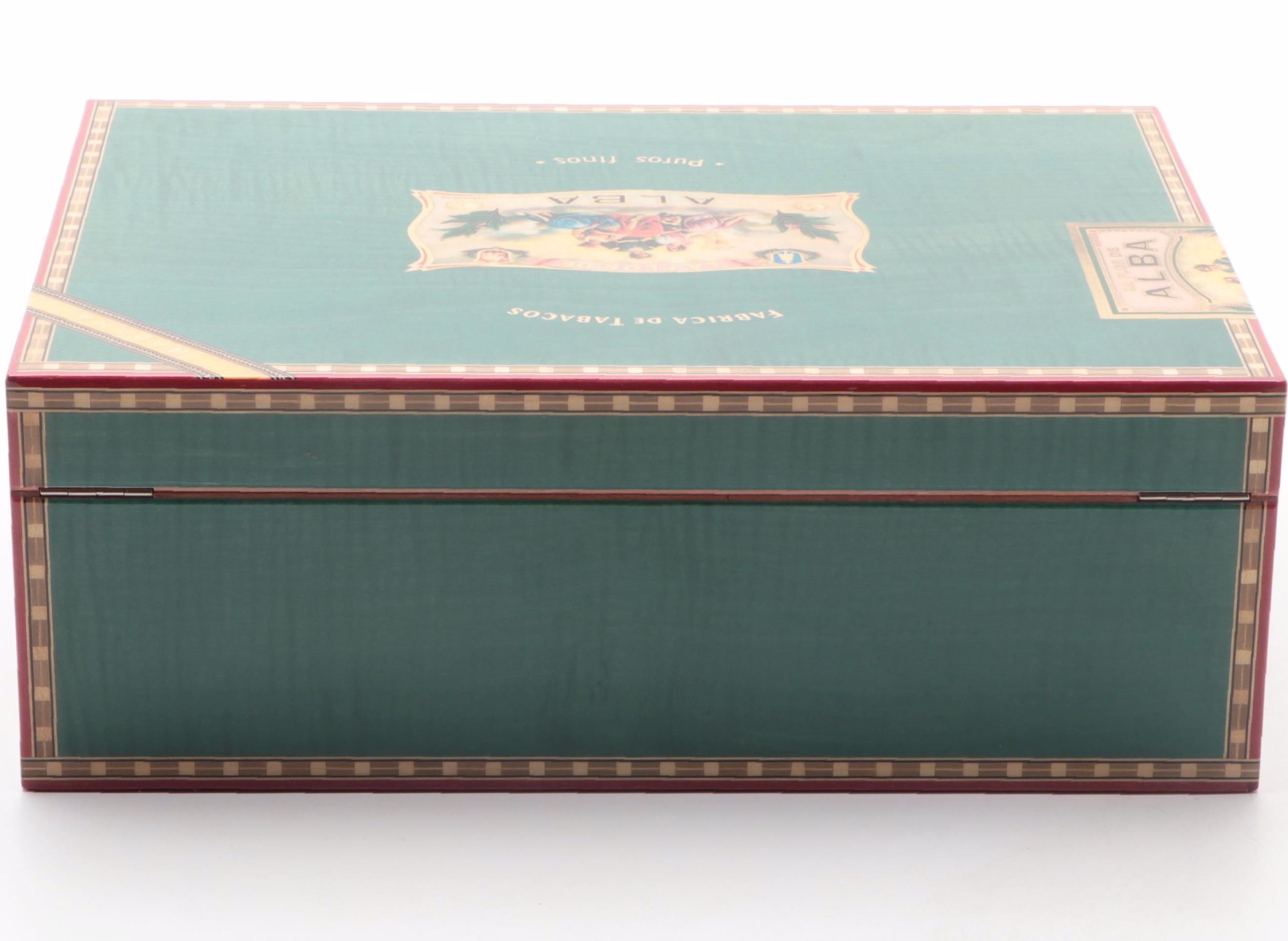 Elie Bleu "Alba Collection" Cedar Lined Cigar Humidor in Green Sycamore