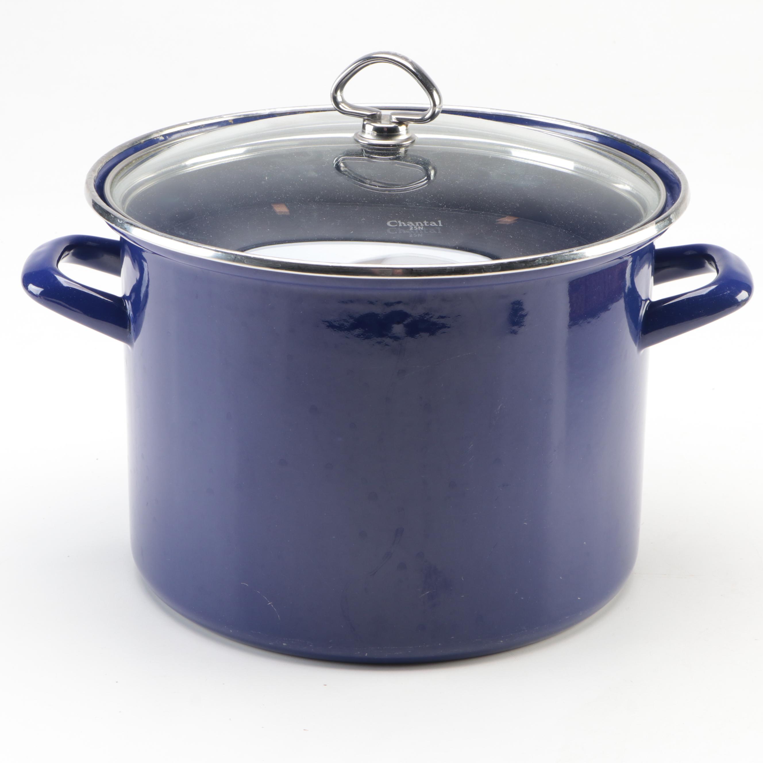 Chantal Blue Enameled Steel Cookware, Late 20th Century