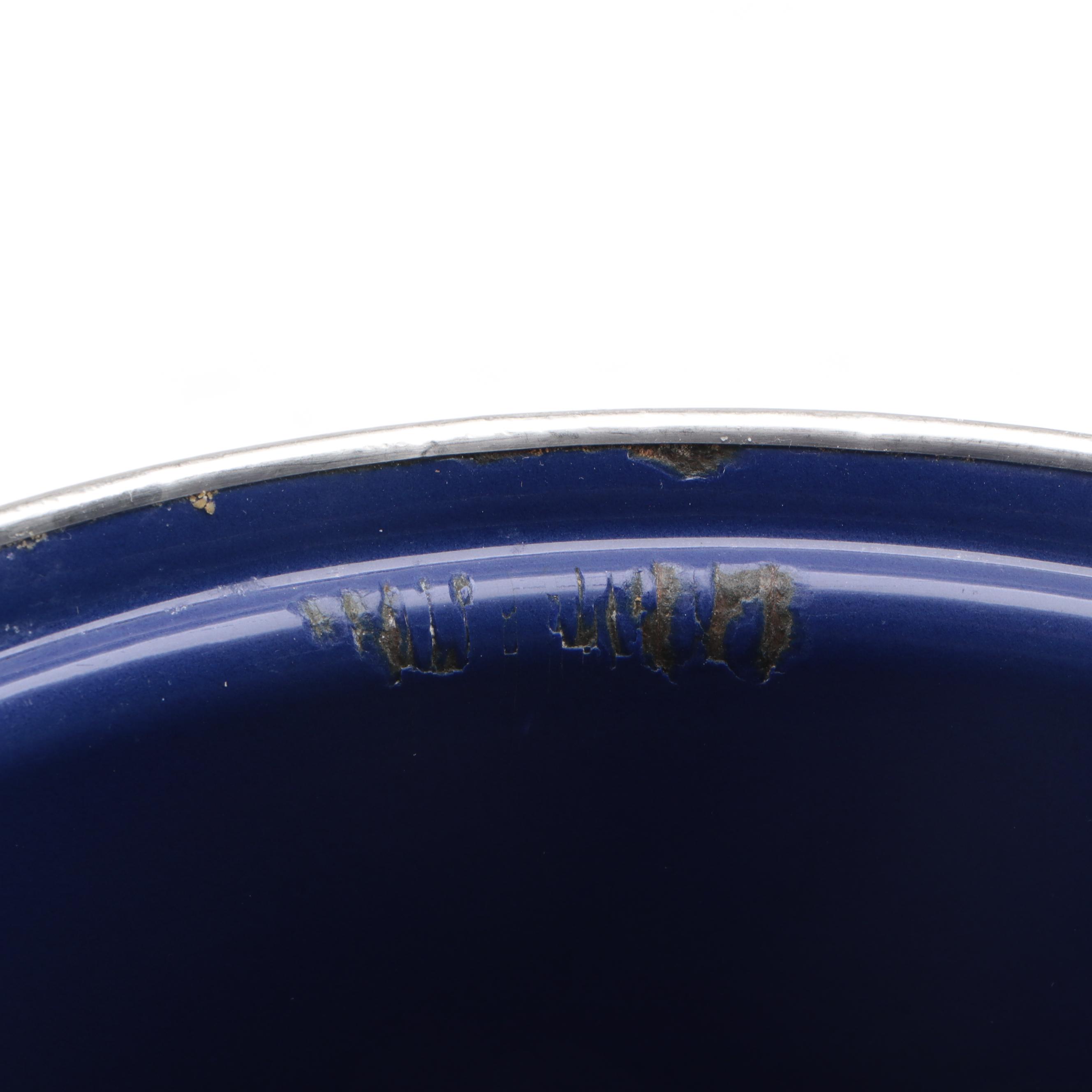 Chantal Blue Enameled Steel Cookware, Late 20th Century