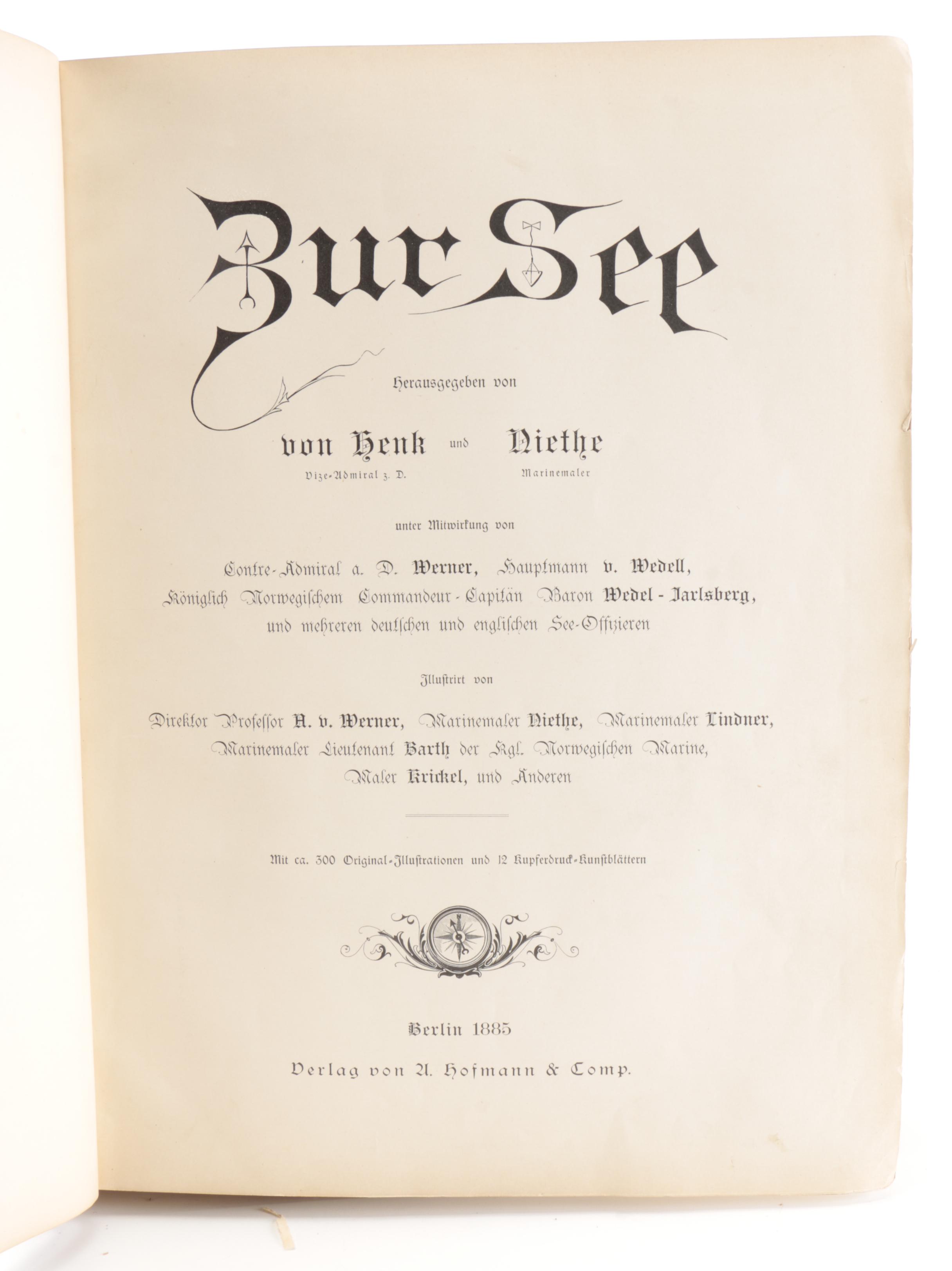 "Zur See" by Ludwig von Henk and More Foreign Language Martime History Books