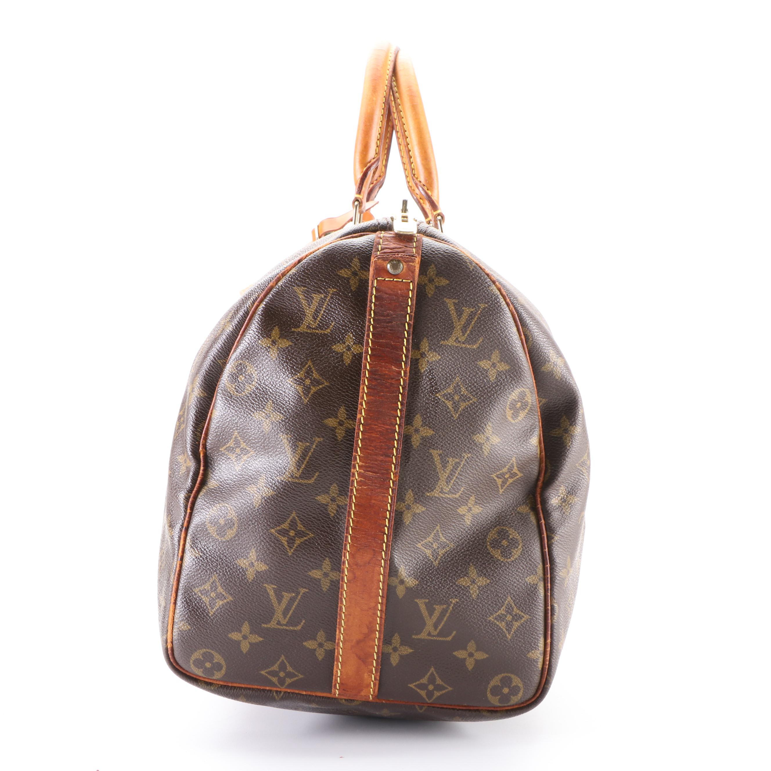 Louis Vuitton Keepall 45 in Monogram Coated Canvas and Vachetta Leather