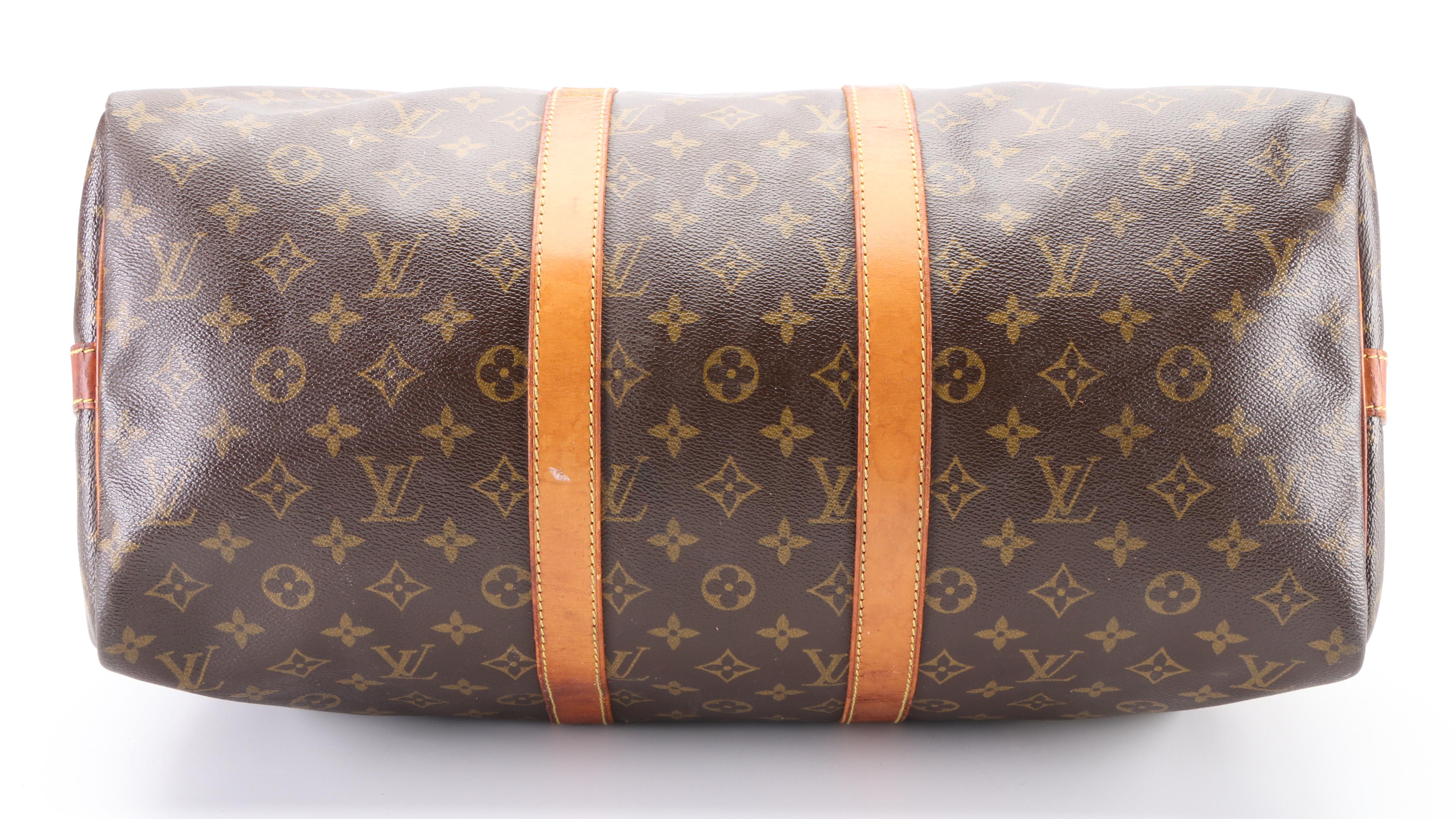 Louis Vuitton Keepall 45 in Monogram Coated Canvas and Vachetta Leather