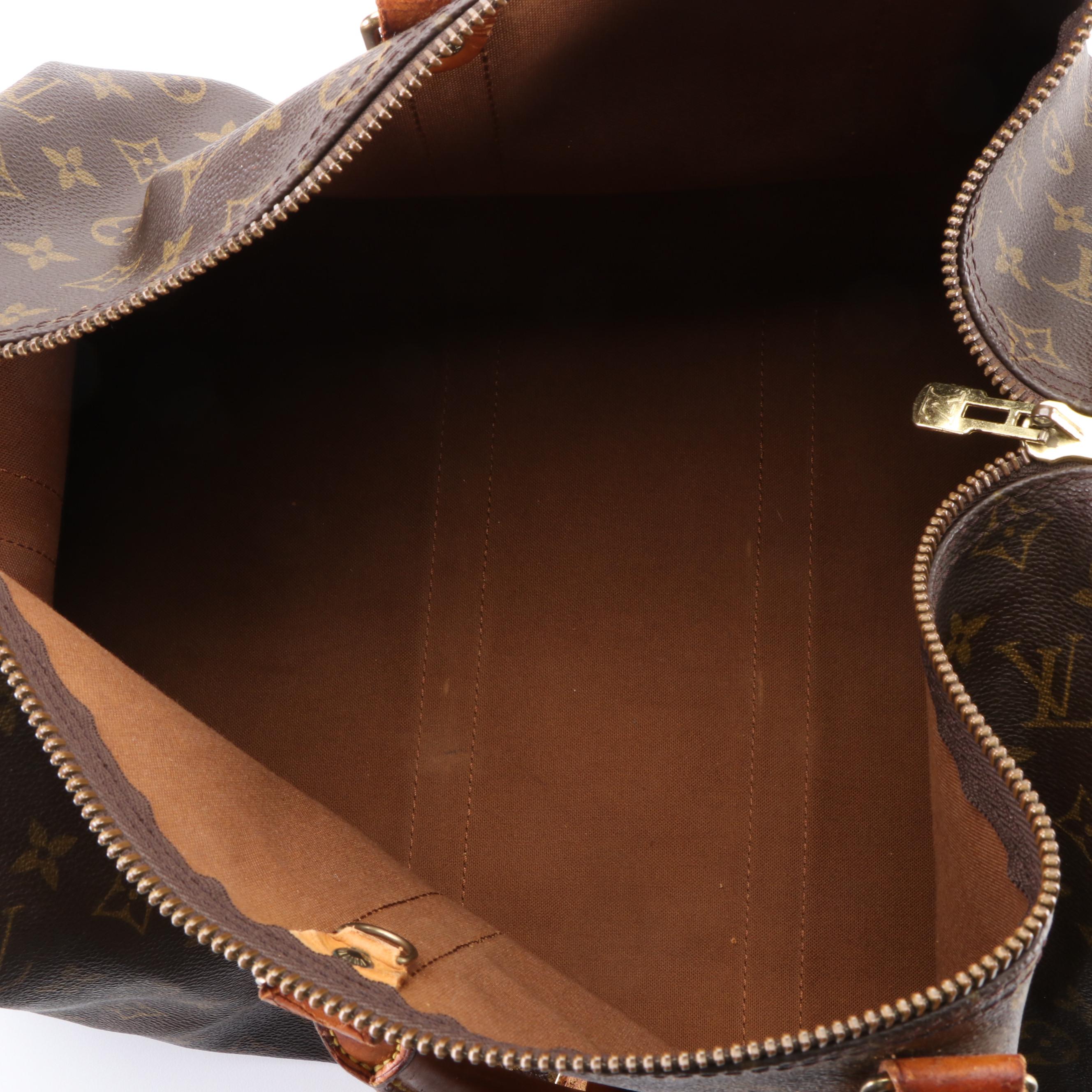 Louis Vuitton Keepall 45 in Monogram Coated Canvas and Vachetta Leather