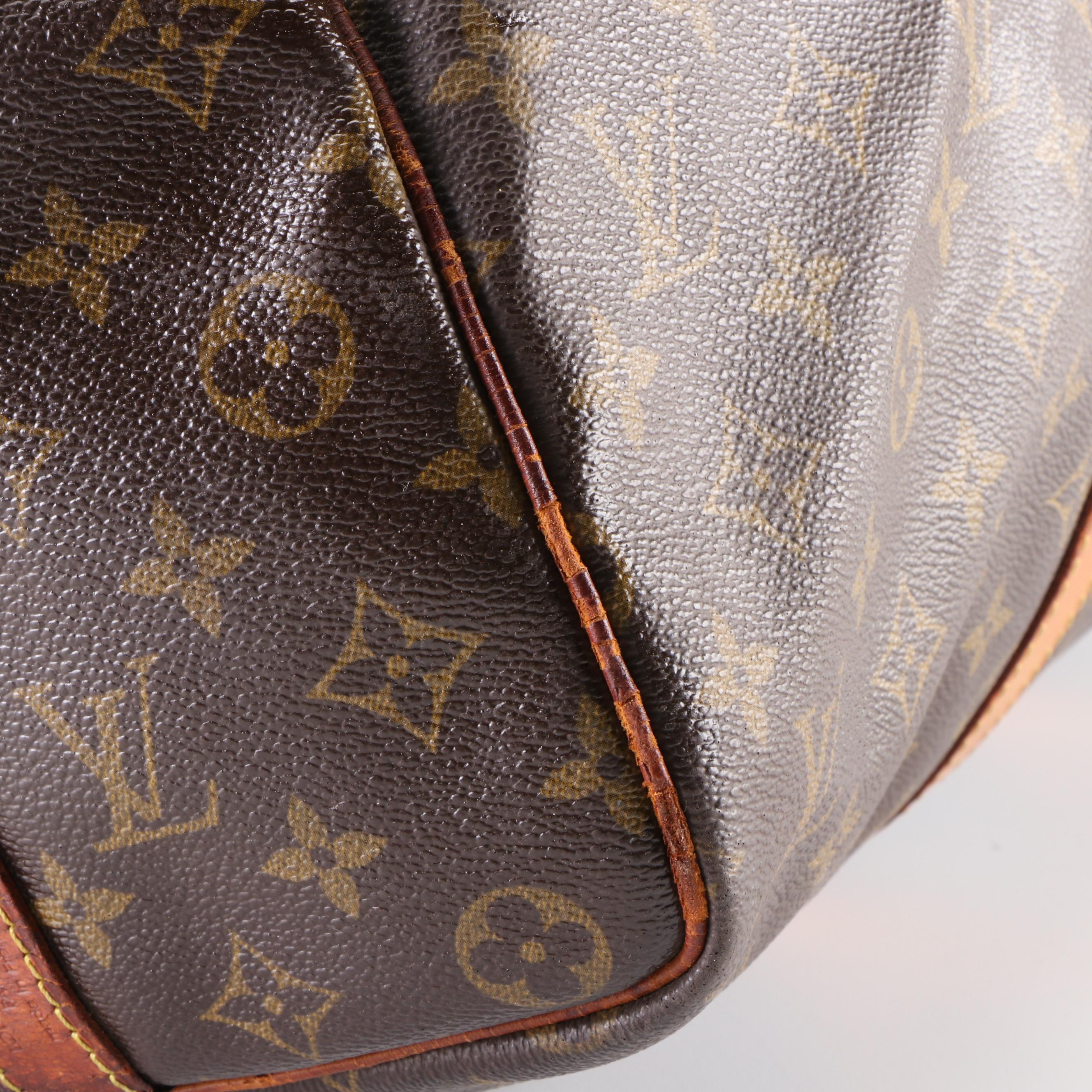 Louis Vuitton Keepall 45 in Monogram Coated Canvas and Vachetta Leather