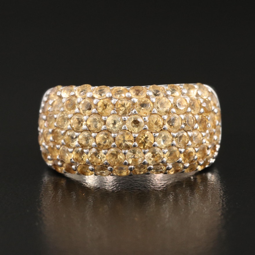 Sterling Pavé Citrine Band