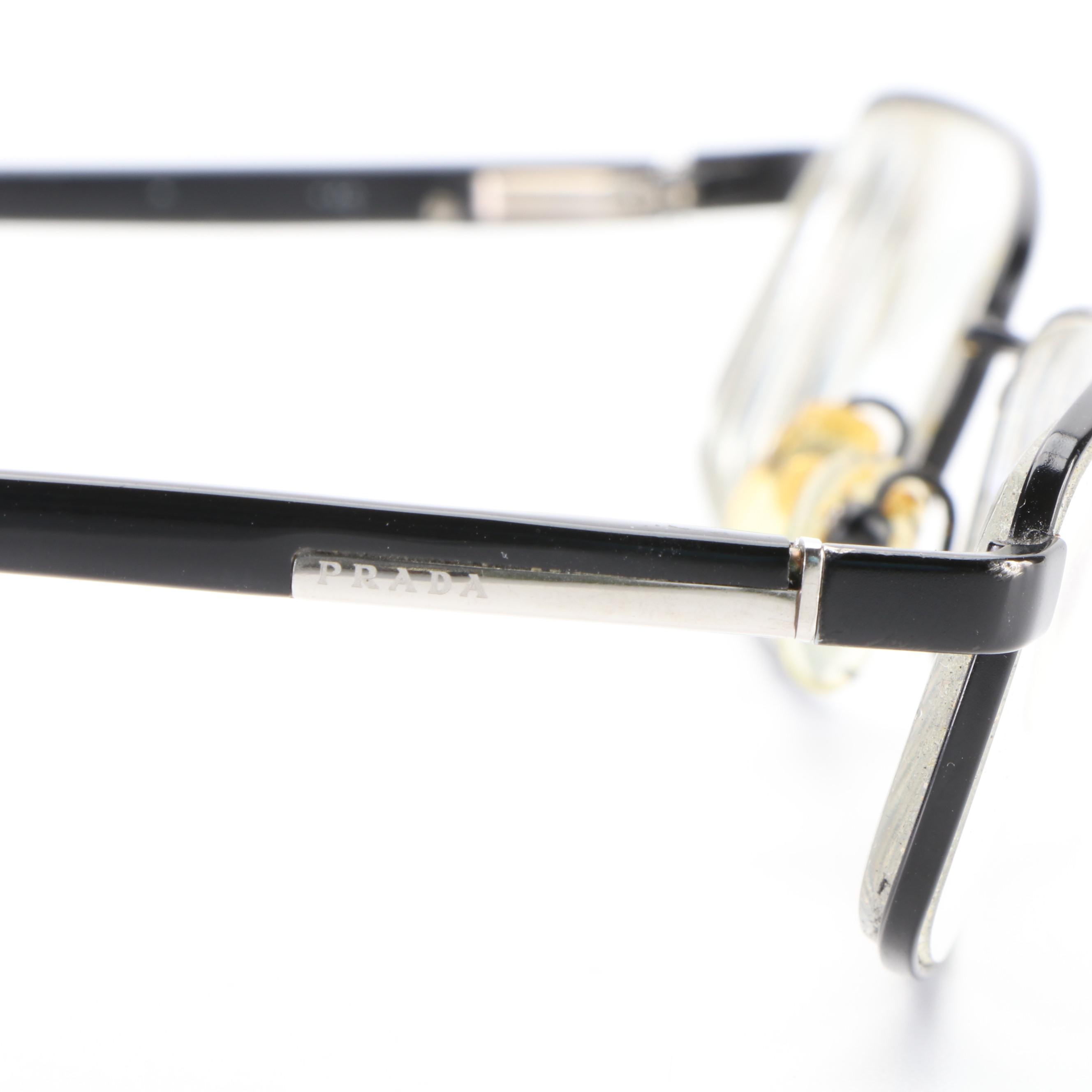 Prada Rectangular Eyeglasses with Prescription Bifocal Lenses