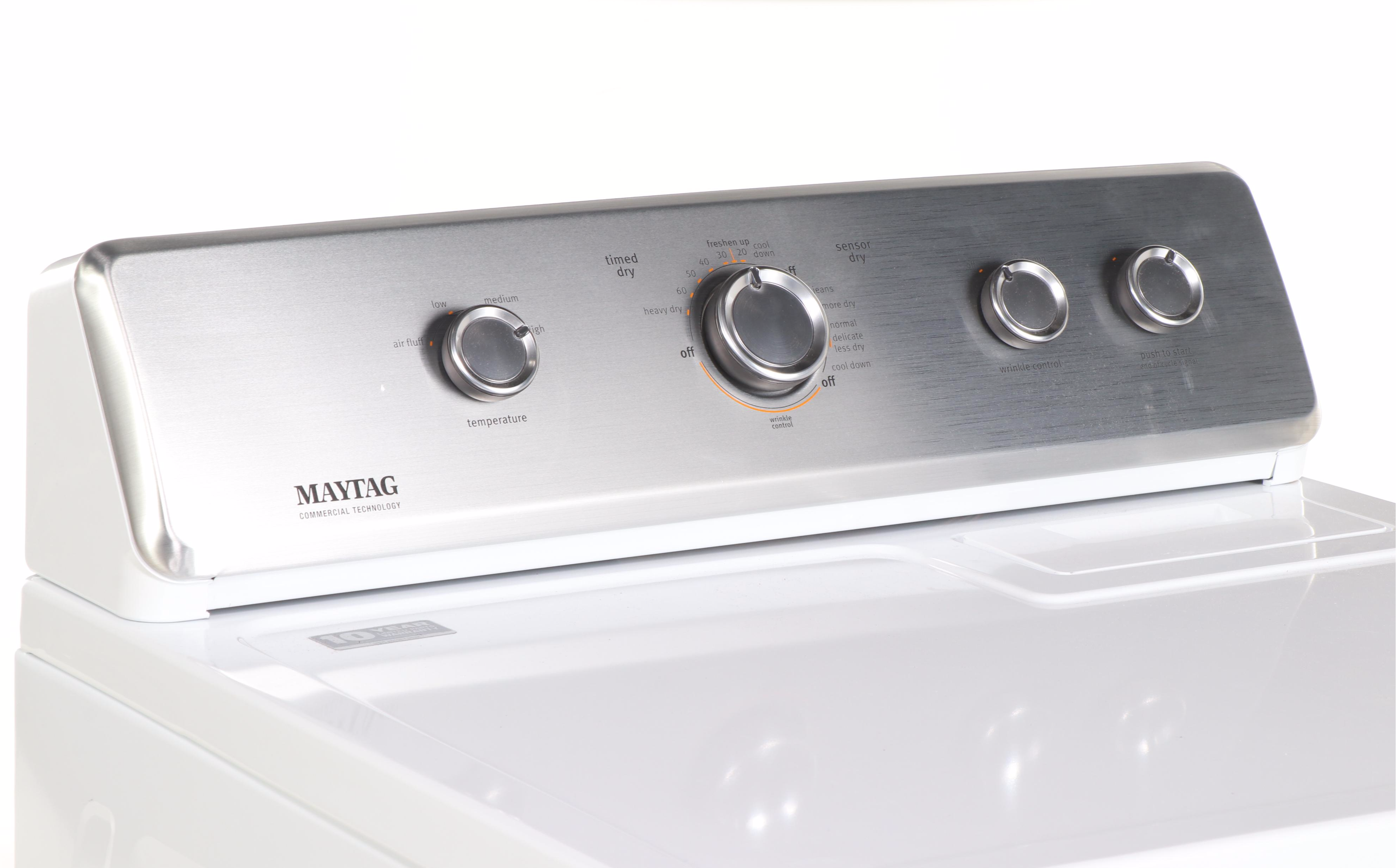 Maytag 7.0 Cu Ft. Large Capacity Electric Dryer with Wrinkle Control in White