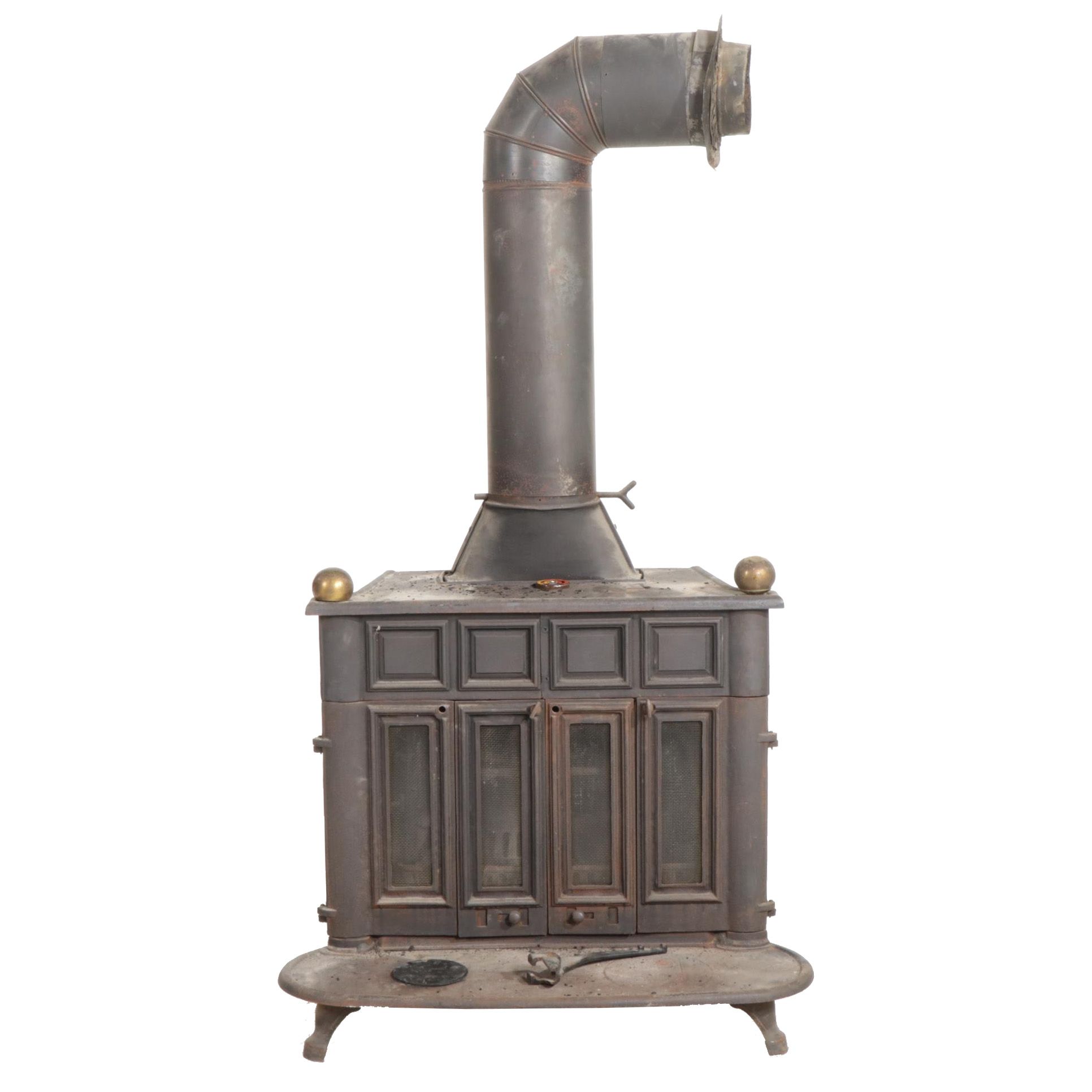Atlanta Stove Works Model 26 Cast Iron Wood Stove, Early to Mid 20th Century