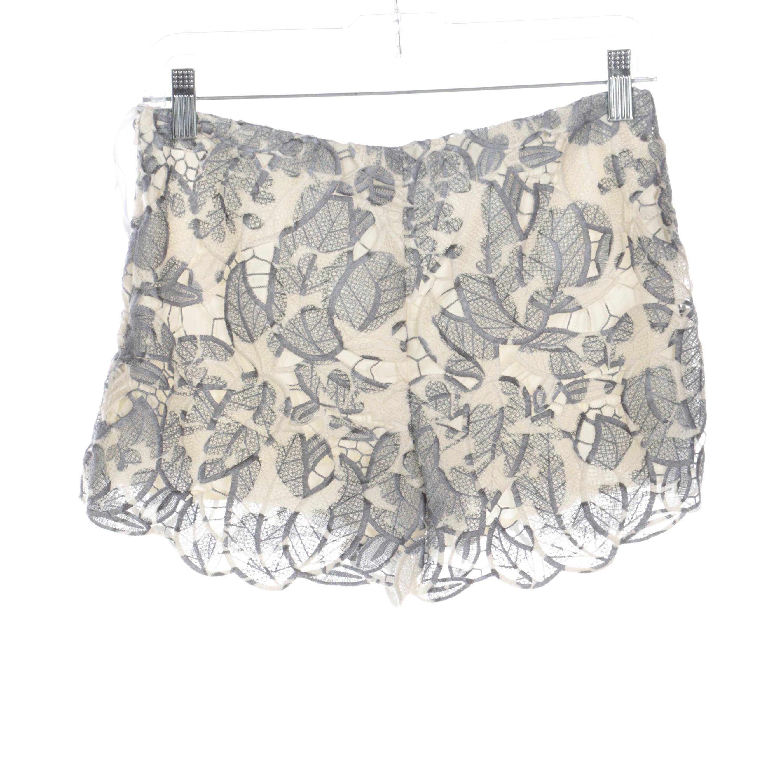 Tory Burch Lace Shorts and Beachgold Stripe Romper