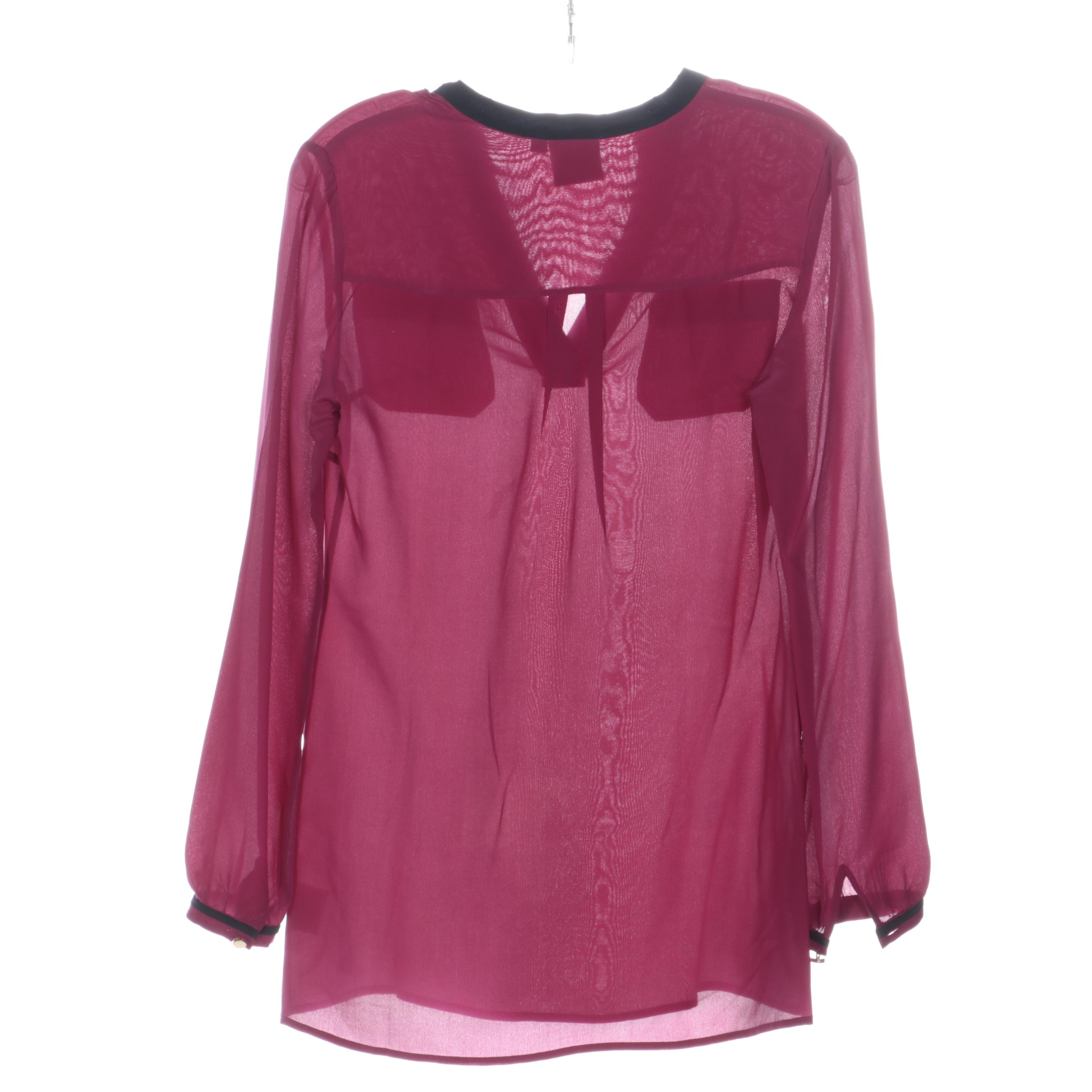 Tory Burch Silk Blouse, Print Knit Dress and Hatch Slip Dress