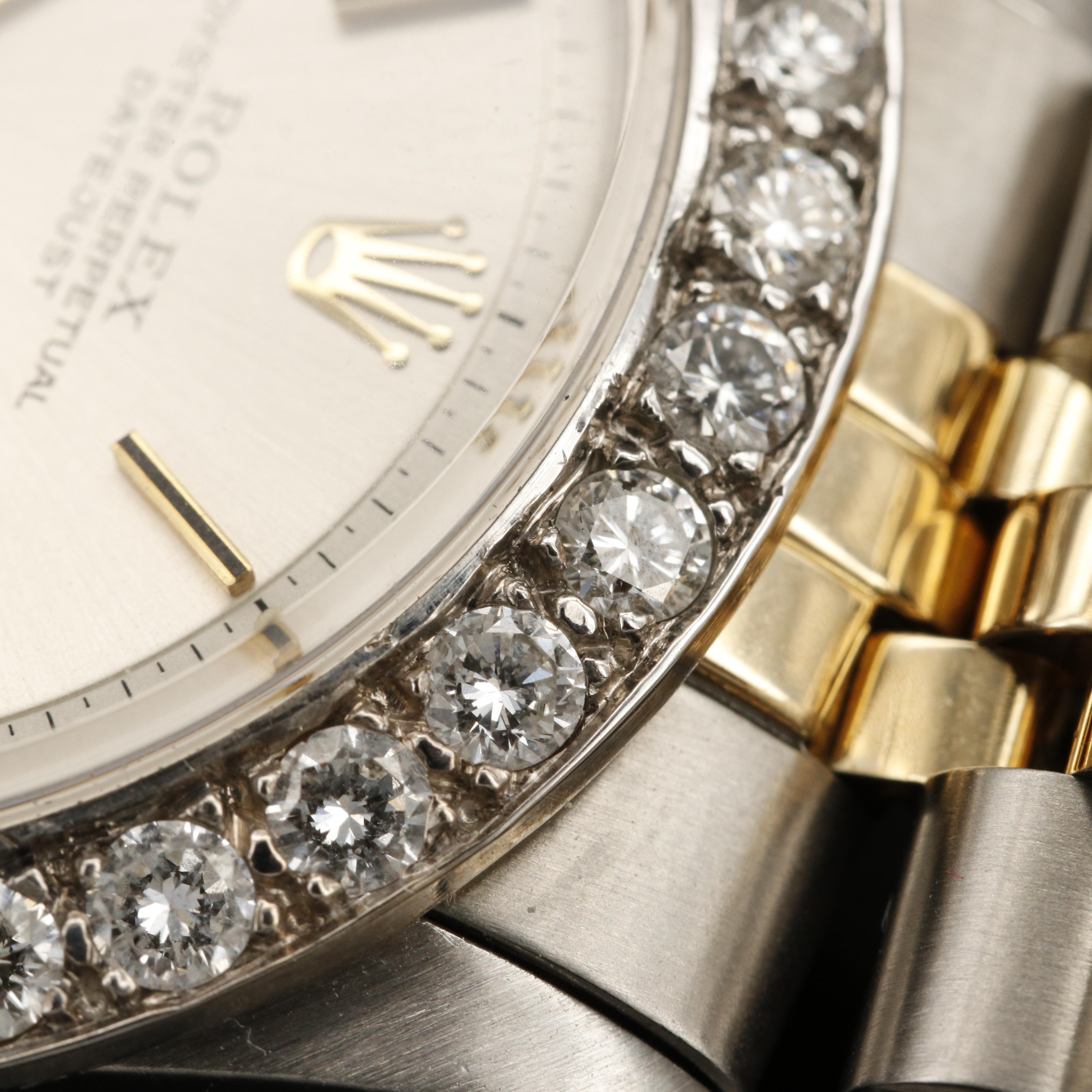 1972 Rolex Datejust Pie Pan Dial with 2.56 CTW Diamond Bezel Model 1601