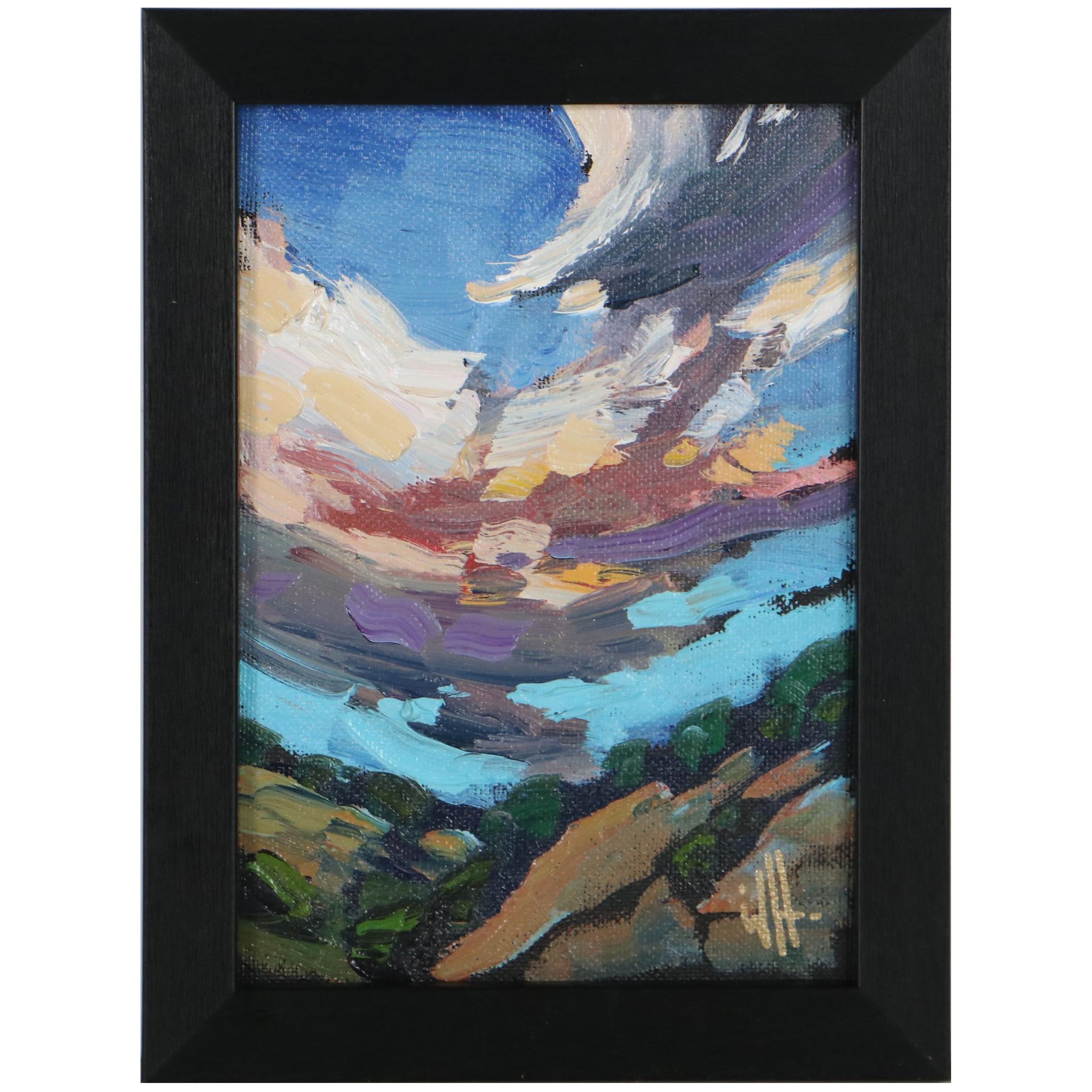 William Hawkins Oil Painting of Clouds, 21st Century