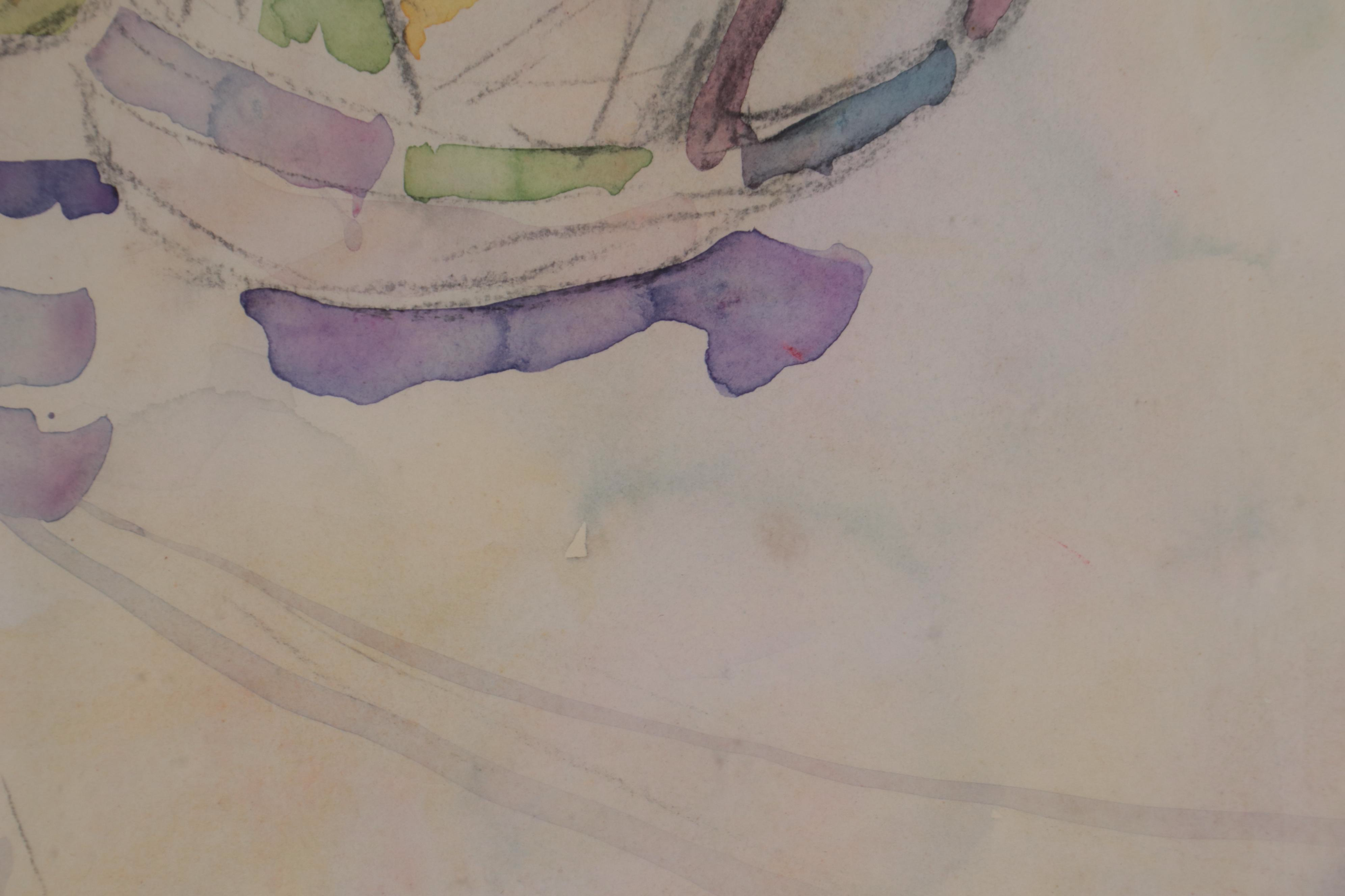 Walter Sorge Watercolor Painting "Tonlian," Circa 1985-1986