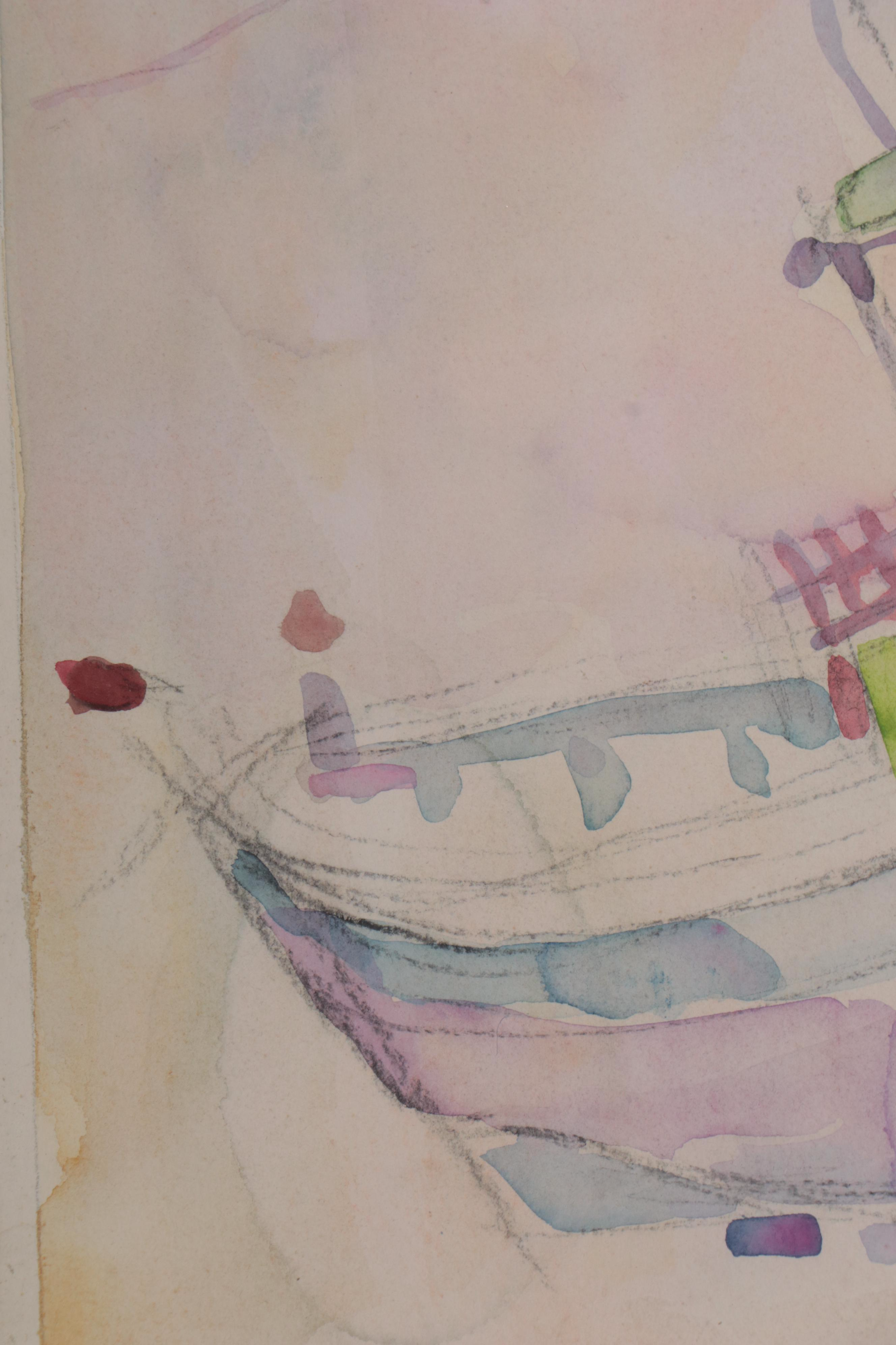 Walter Sorge Watercolor Painting "Tonlian," Circa 1985-1986