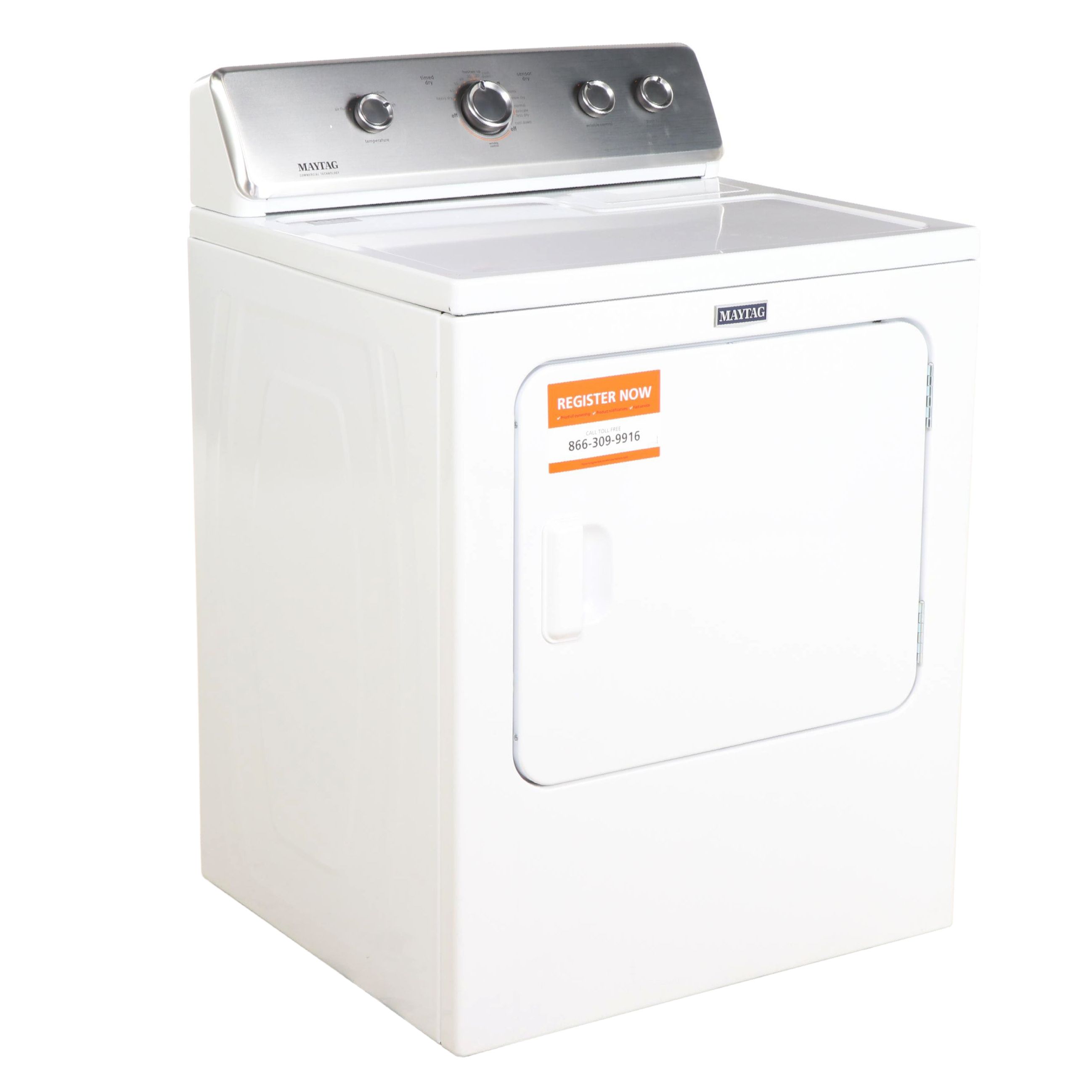 Maytag 7.0 Cu Ft. Large Capacity Electric Dryer with Wrinkle Control in White