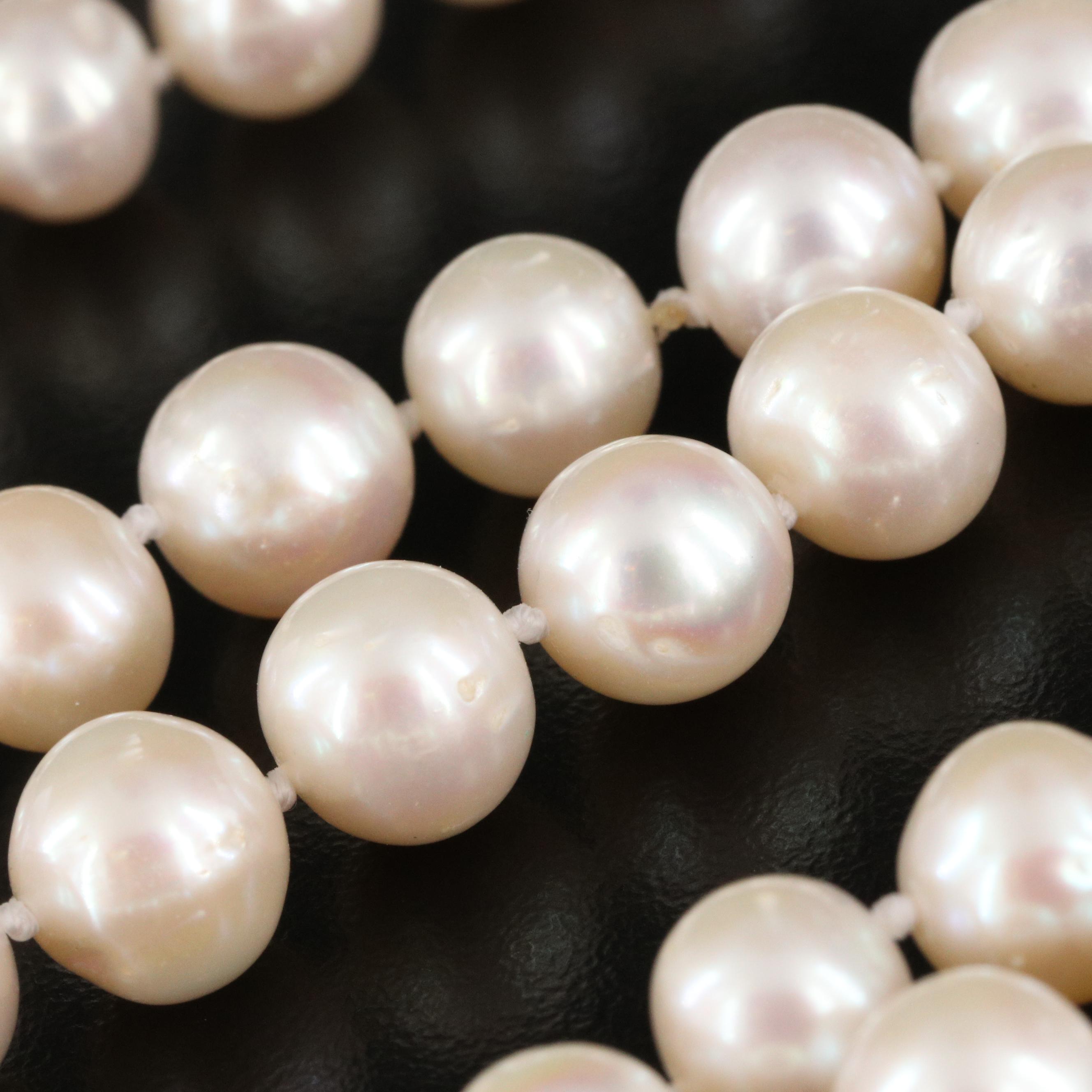 Oval Pearl Rope Necklace