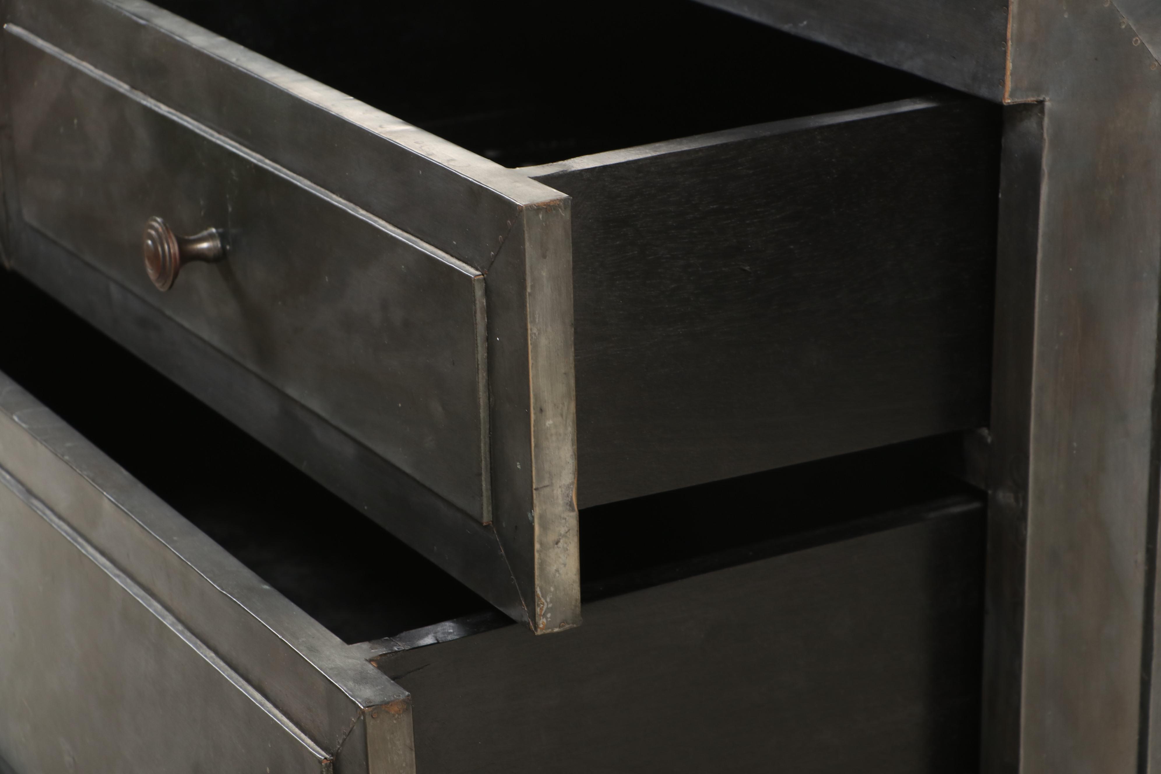 Restoration Hardware "Annecy" Metal-Wrapped Seven-Drawer Dresser