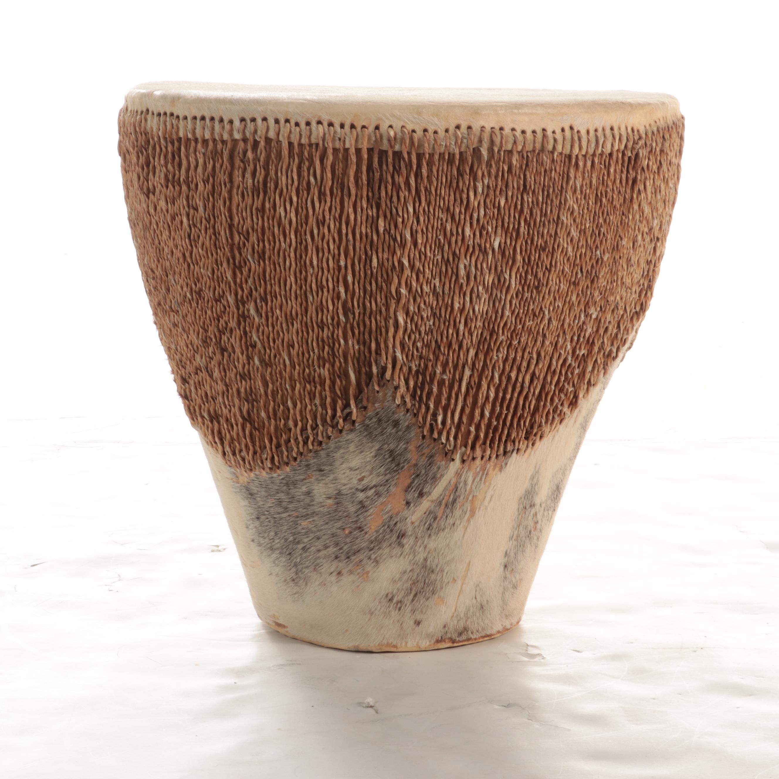 African Embuutu Cowhide Drum