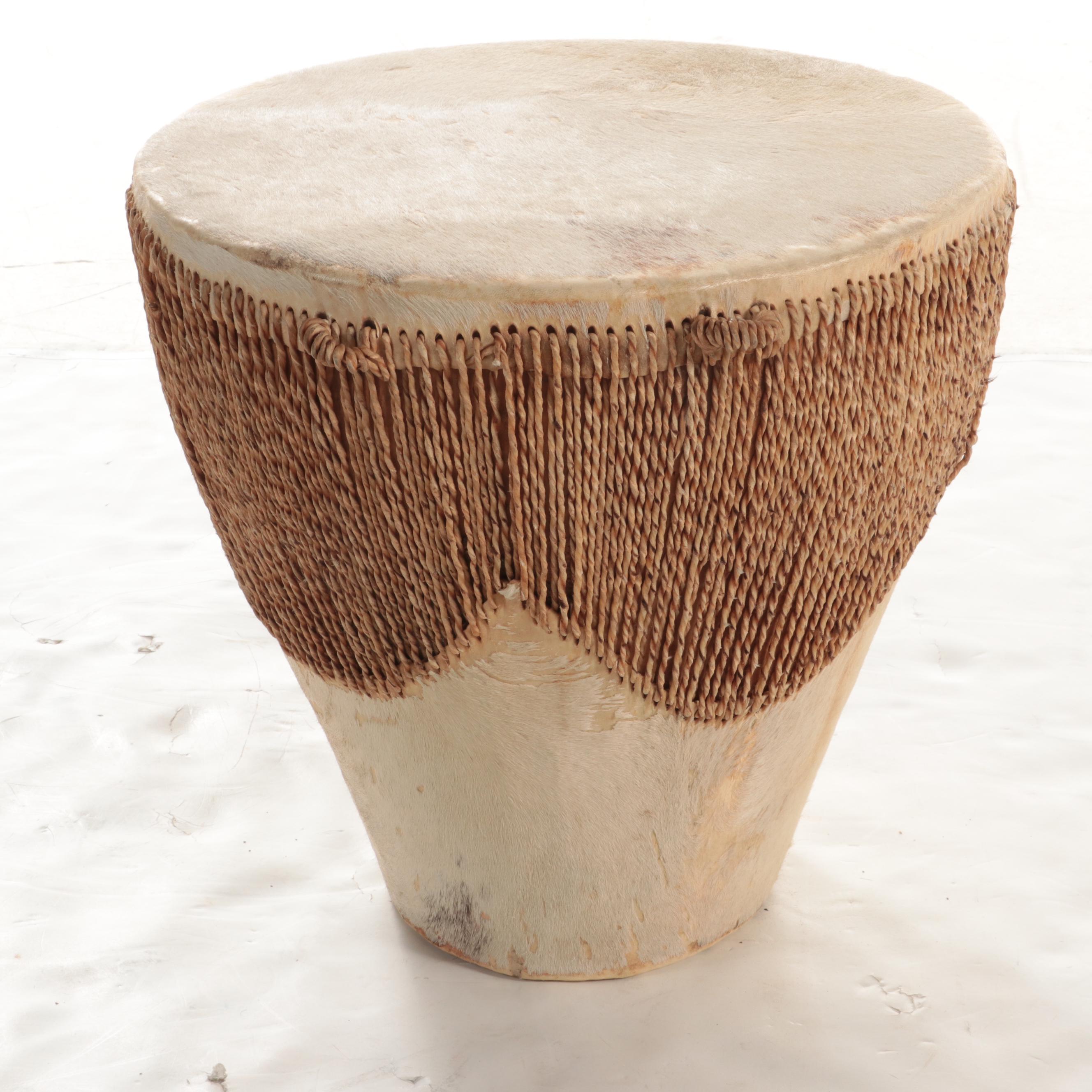 African Embuutu Cowhide Drum