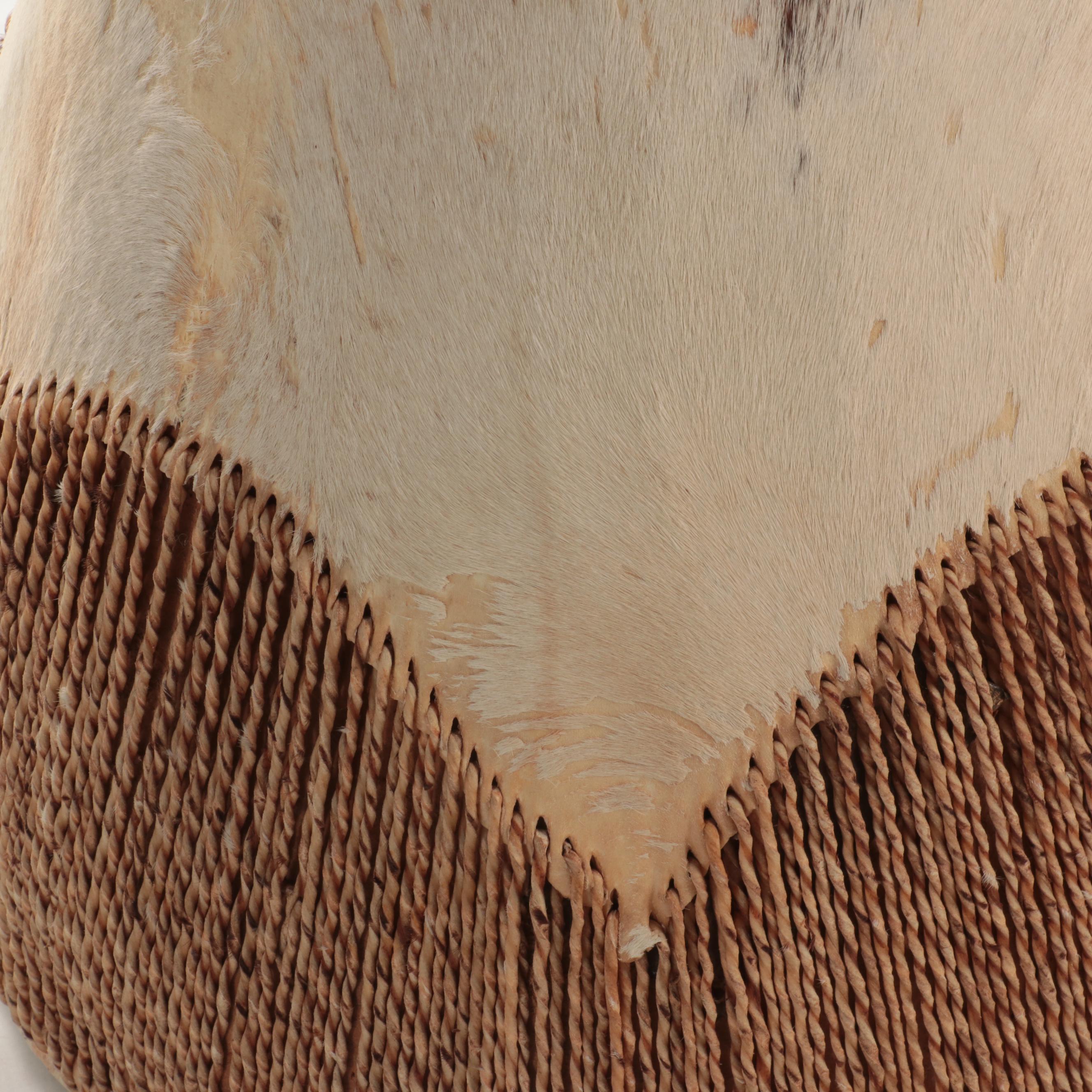 African Embuutu Cowhide Drum
