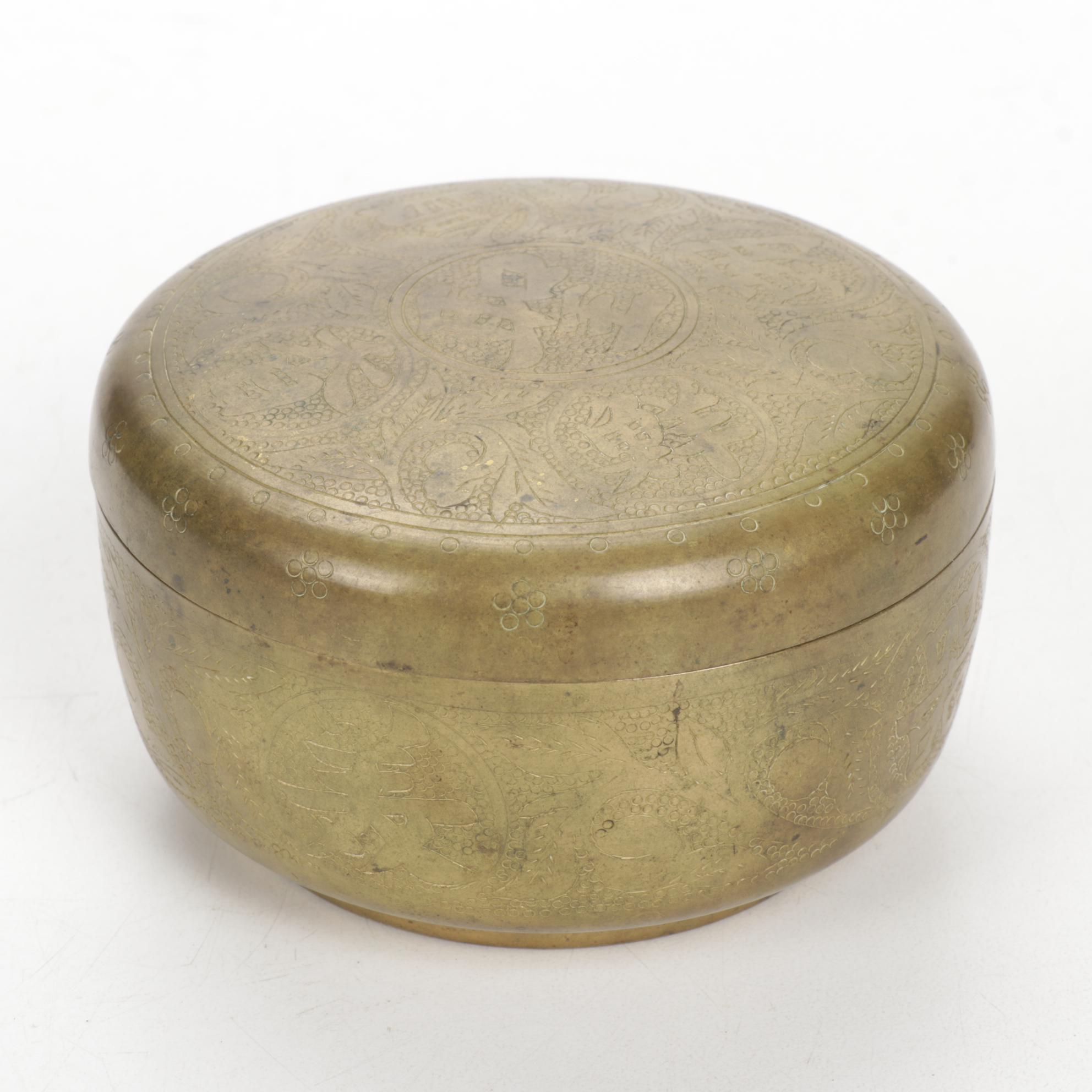 Edwardian Leather Shoes, Raccoon Fur Muff and Asian Vanity Items, Early 20th C.