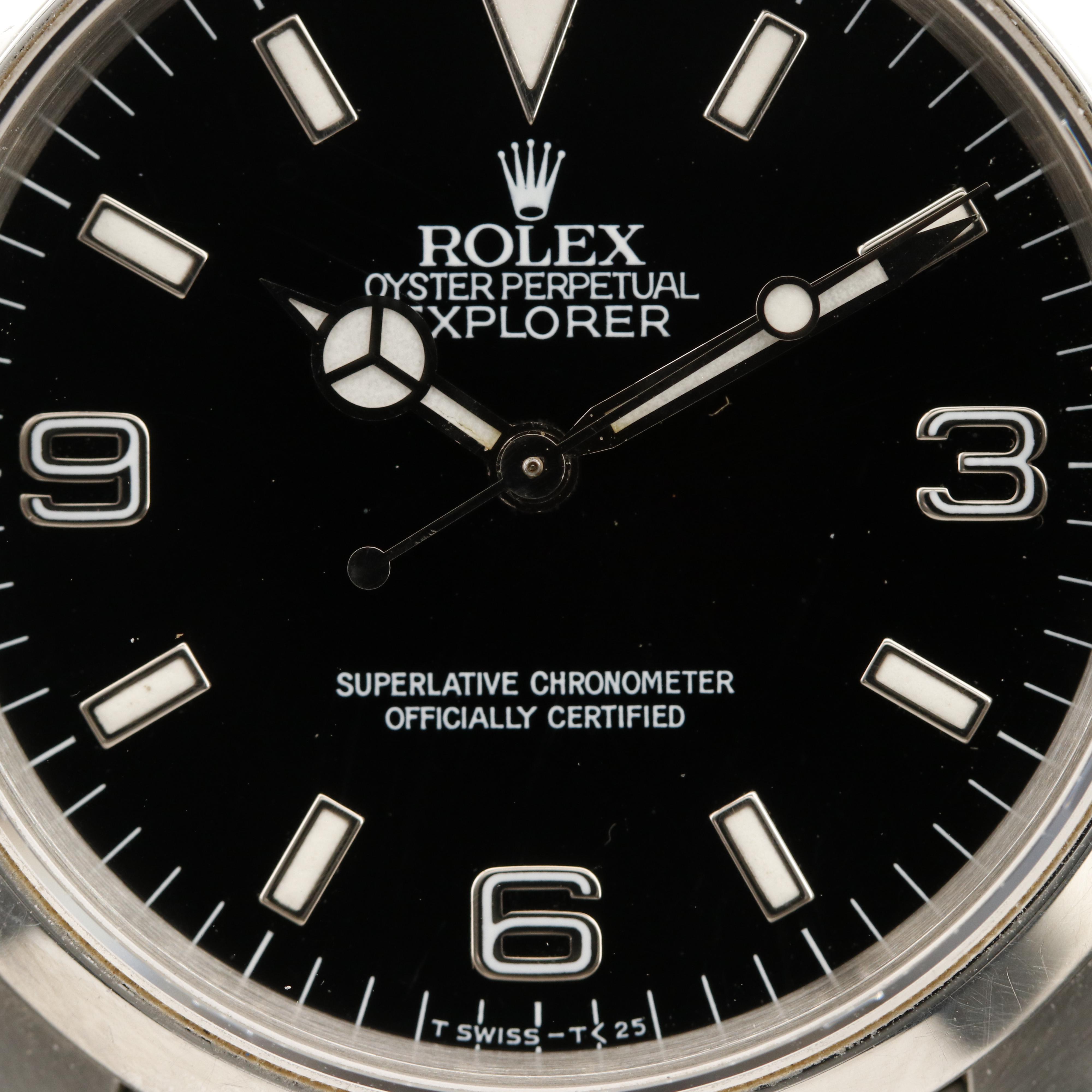 1991 Rolex Oyster Perpetual Explorer "T-Swiss" Watch