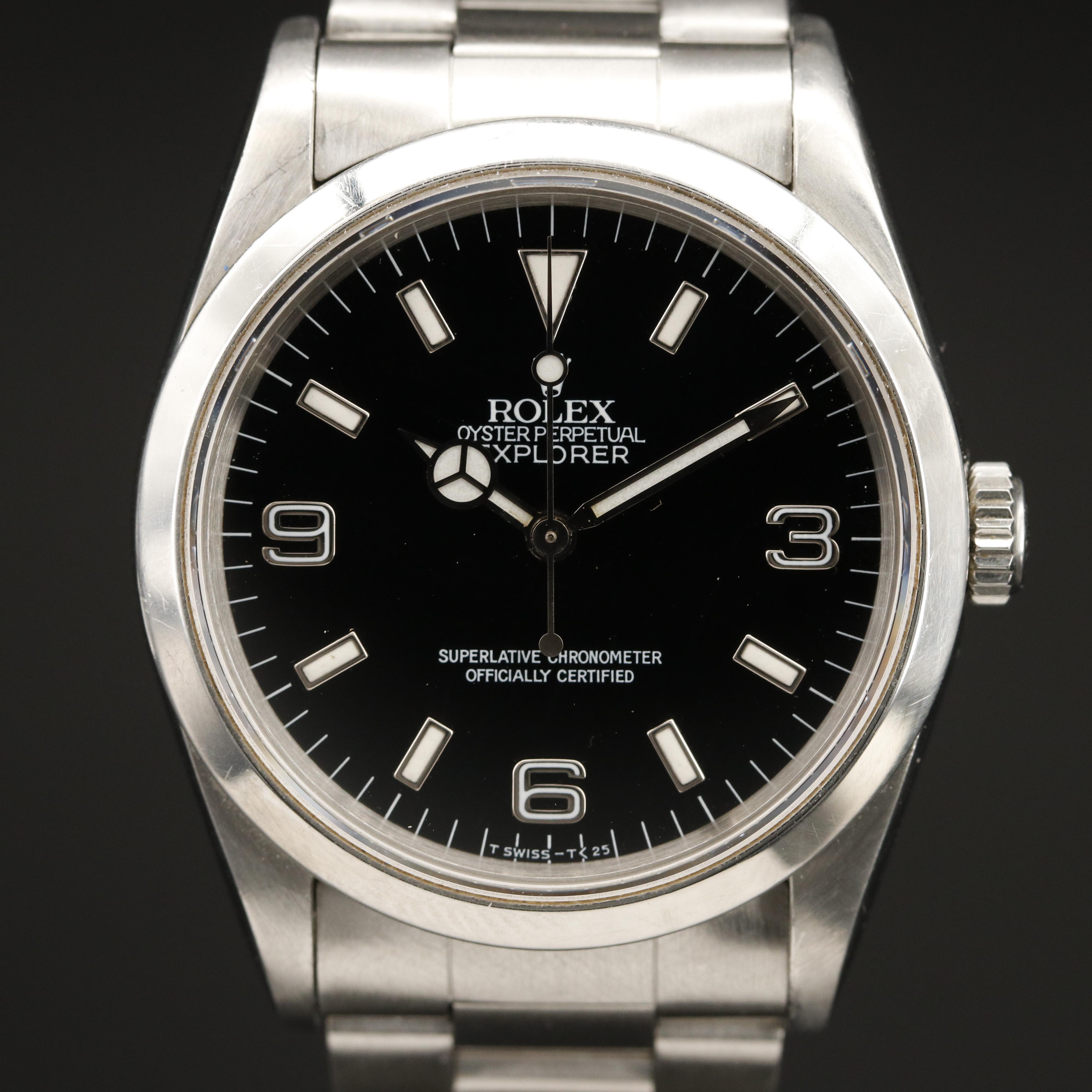 1991 Rolex Oyster Perpetual Explorer "T-Swiss" Watch
