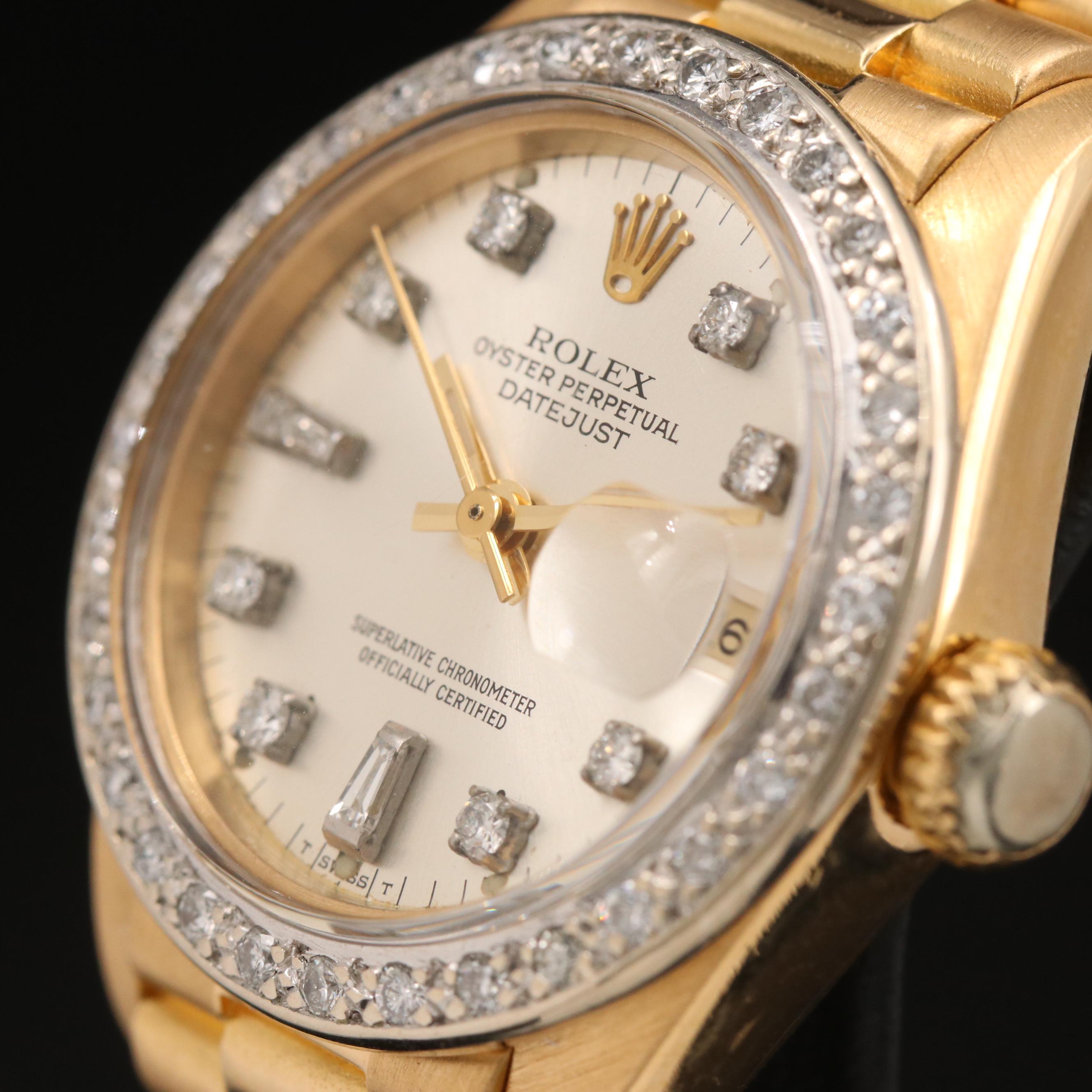 1981 Rolex Datejust 18K Diamond Dial and Bezel Watch
