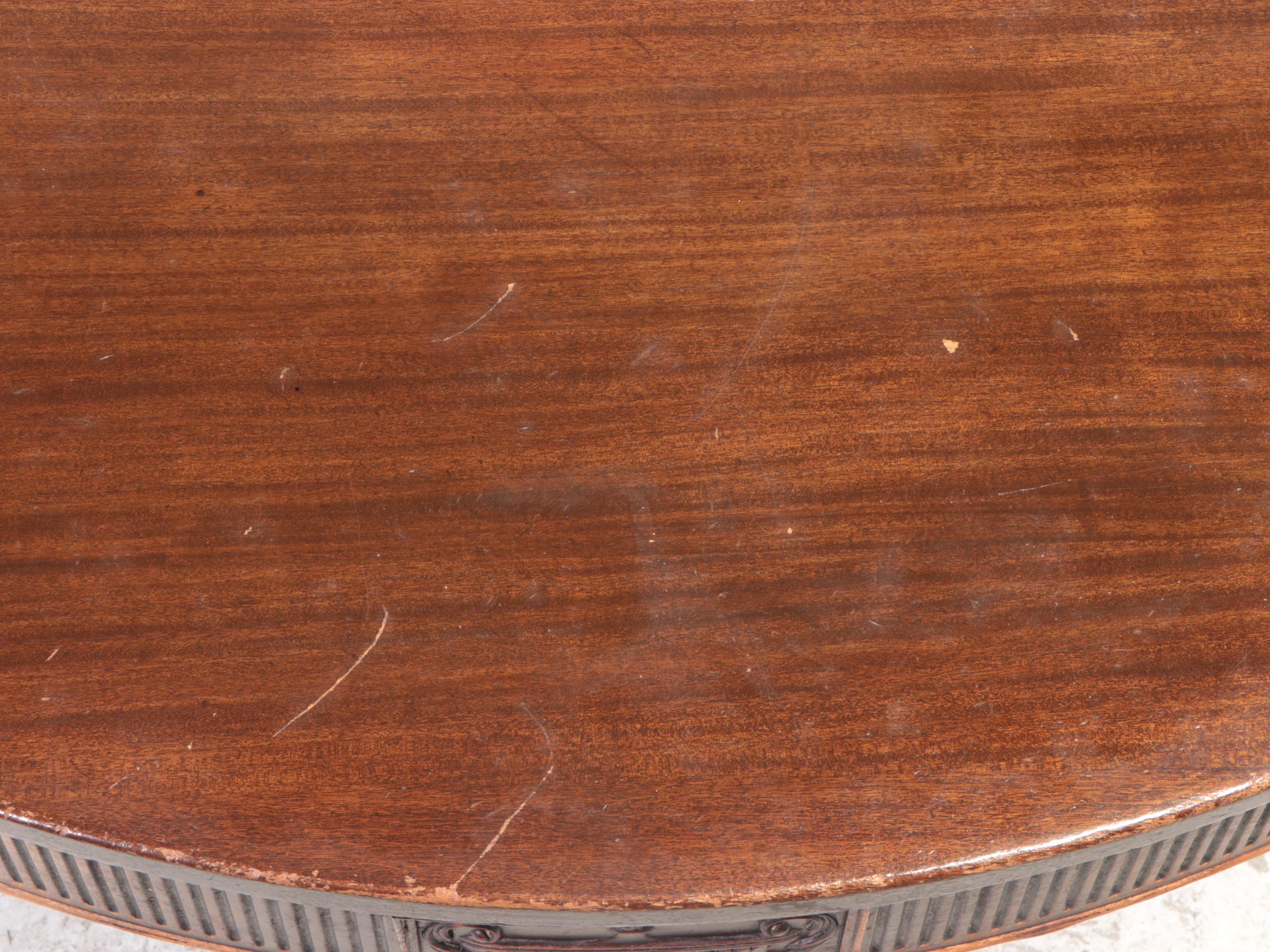 Adam Style Mahogany Dining Table on Jacobean Style Base