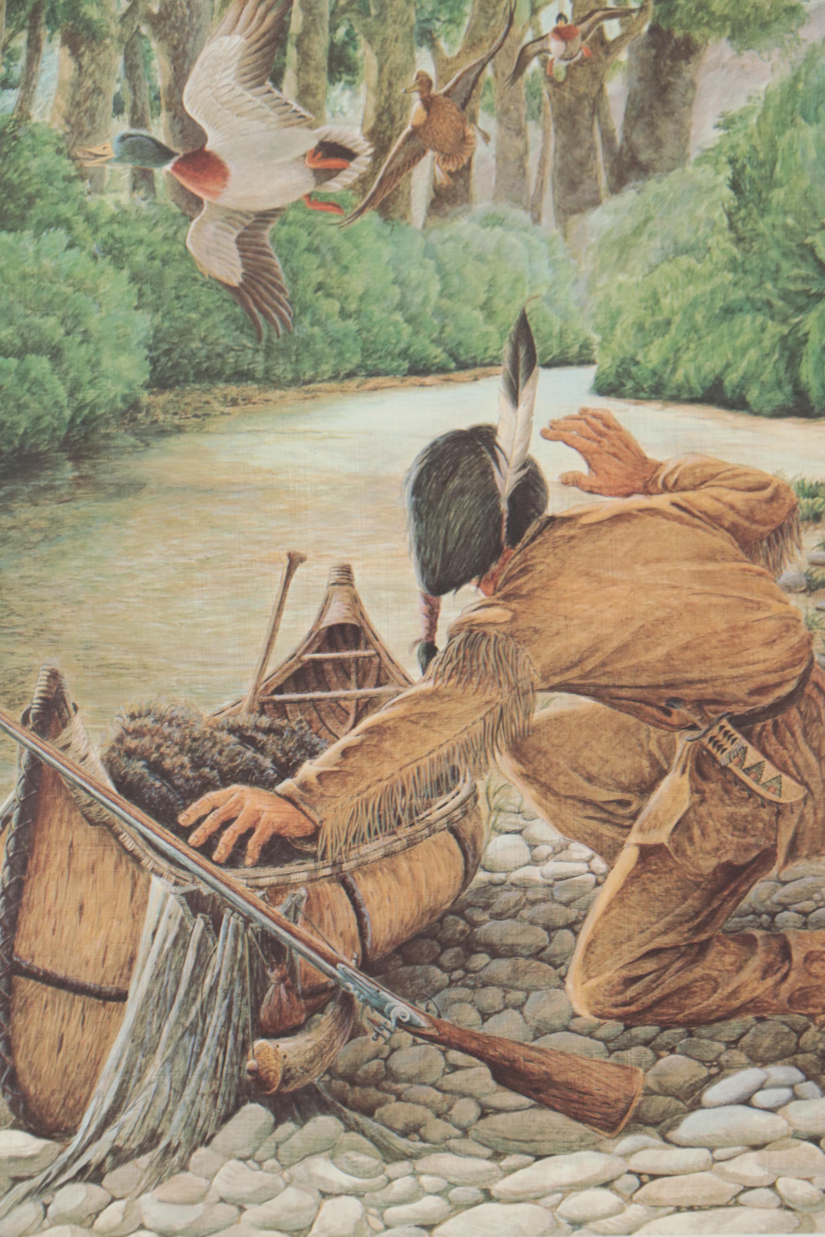 John A. Ruthven Offset Lithograph "Shawnee Indian," 1993