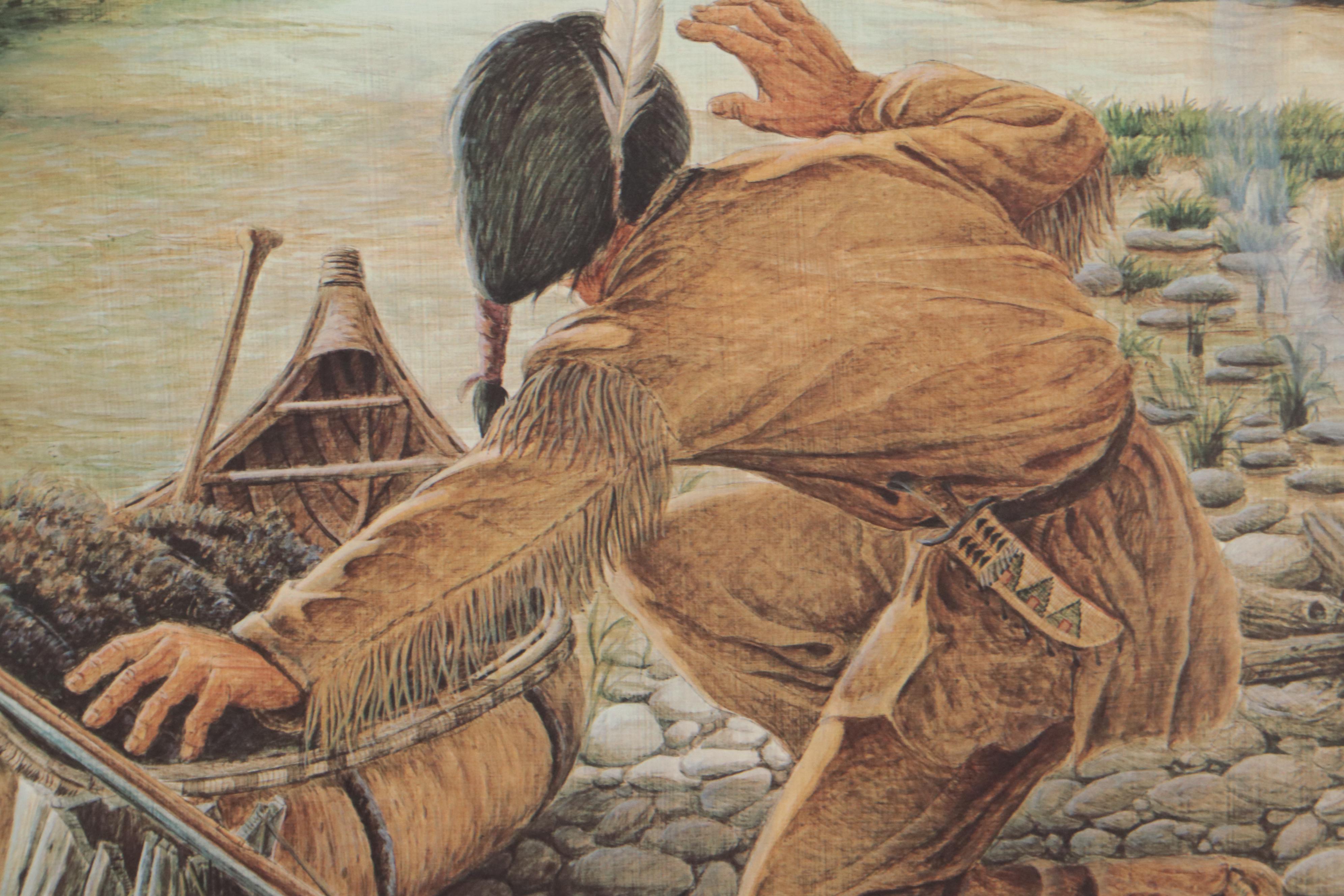 John A. Ruthven Offset Lithograph "Shawnee Indian," 1993