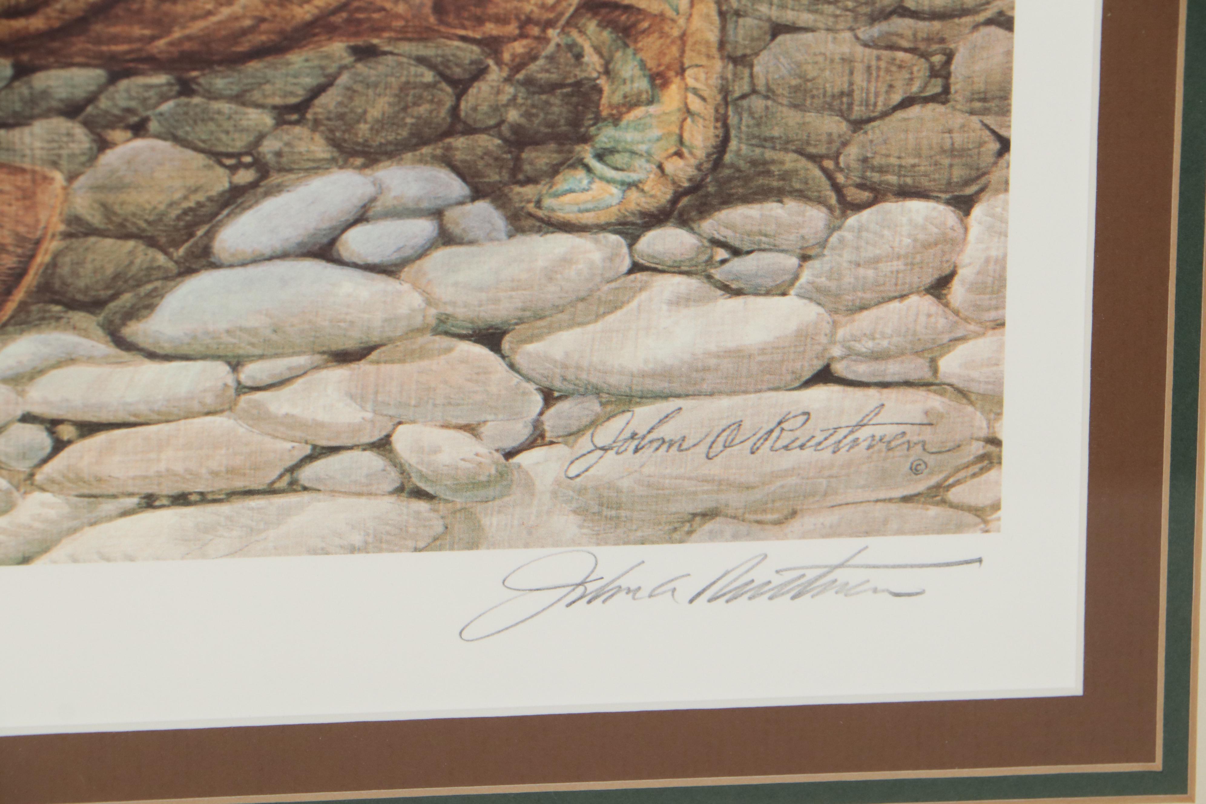 John A. Ruthven Offset Lithograph "Shawnee Indian," 1993