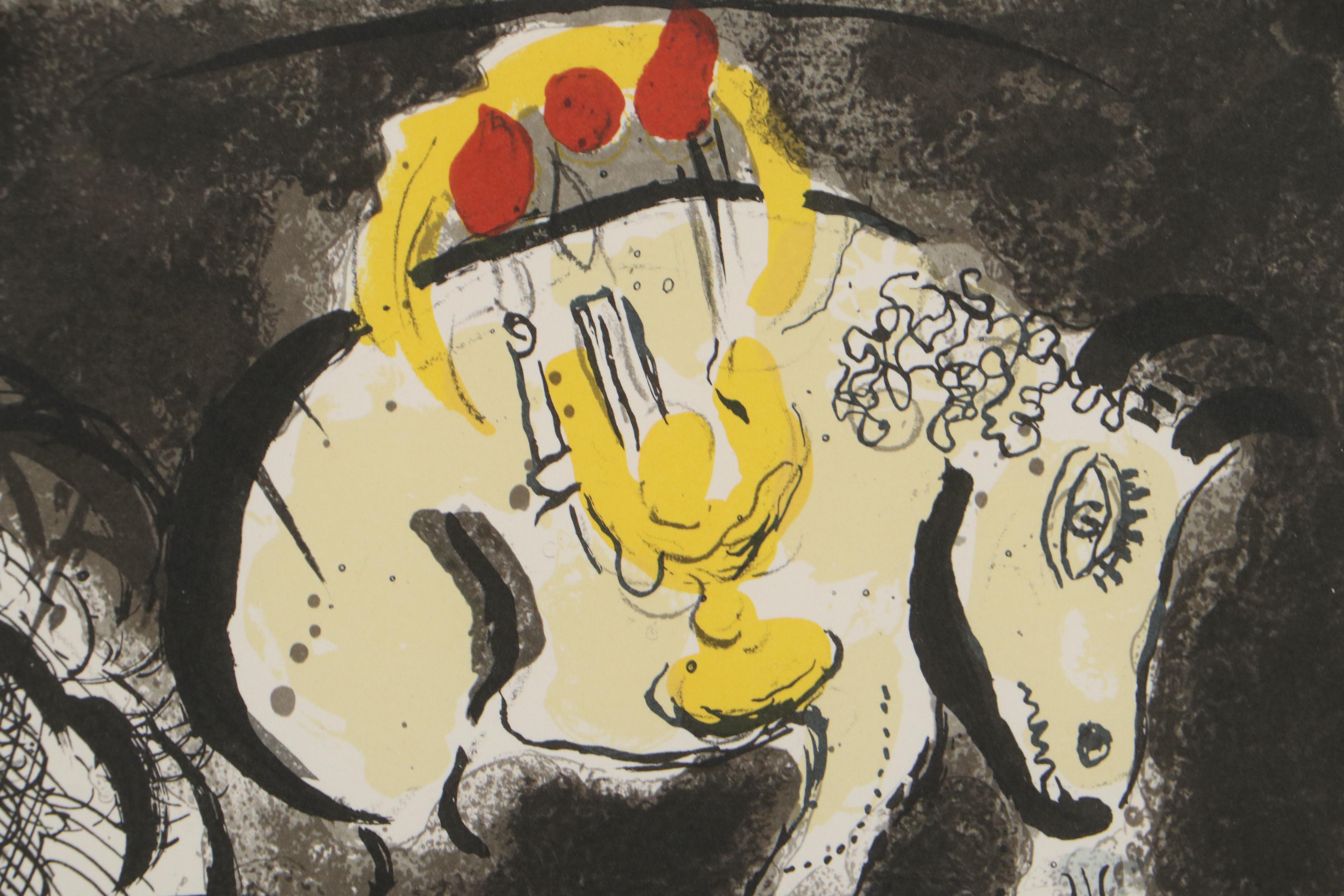 Marc Chagall Color Lithograph From "The Story of the Exodus," 1966