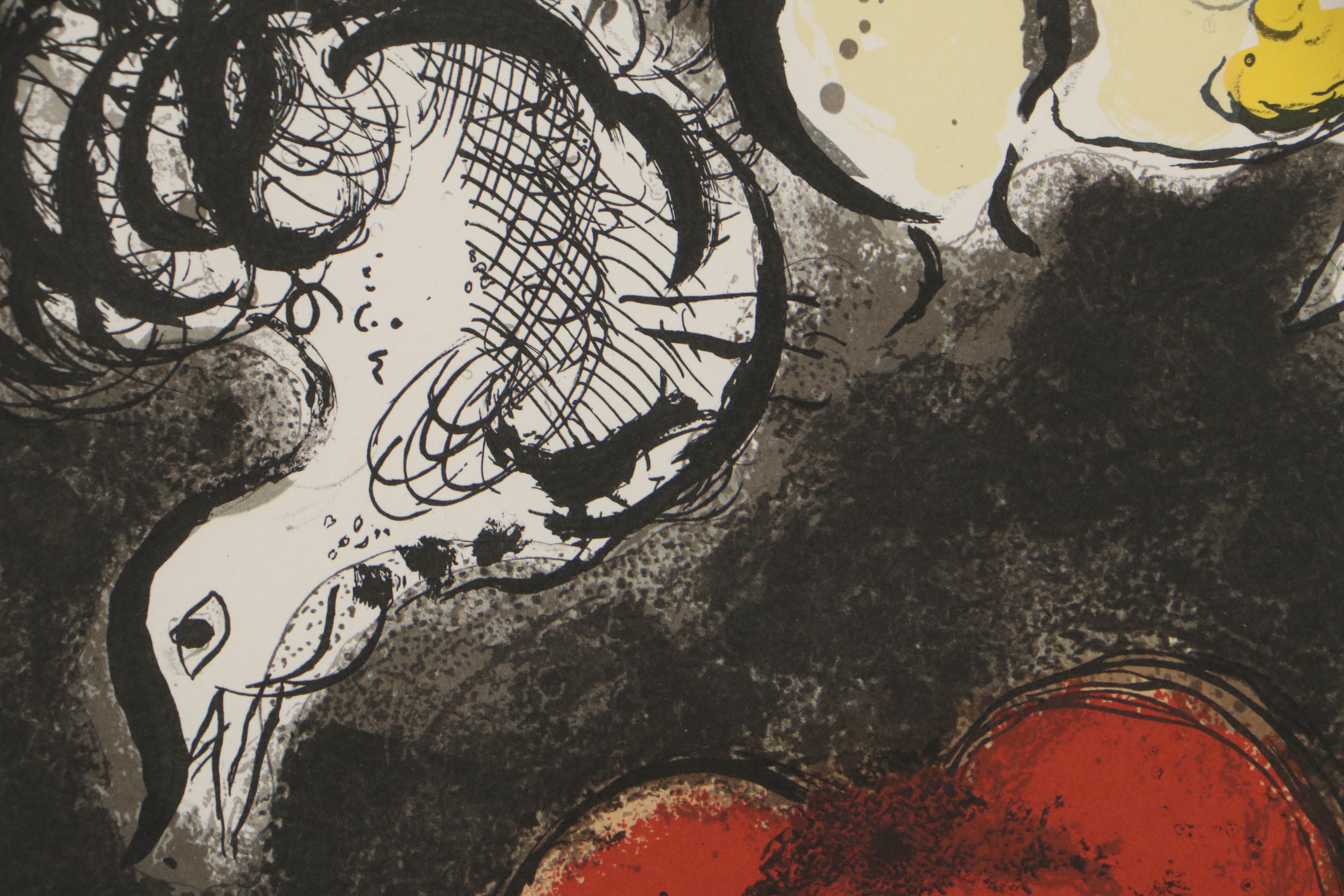 Marc Chagall Color Lithograph From "The Story of the Exodus," 1966