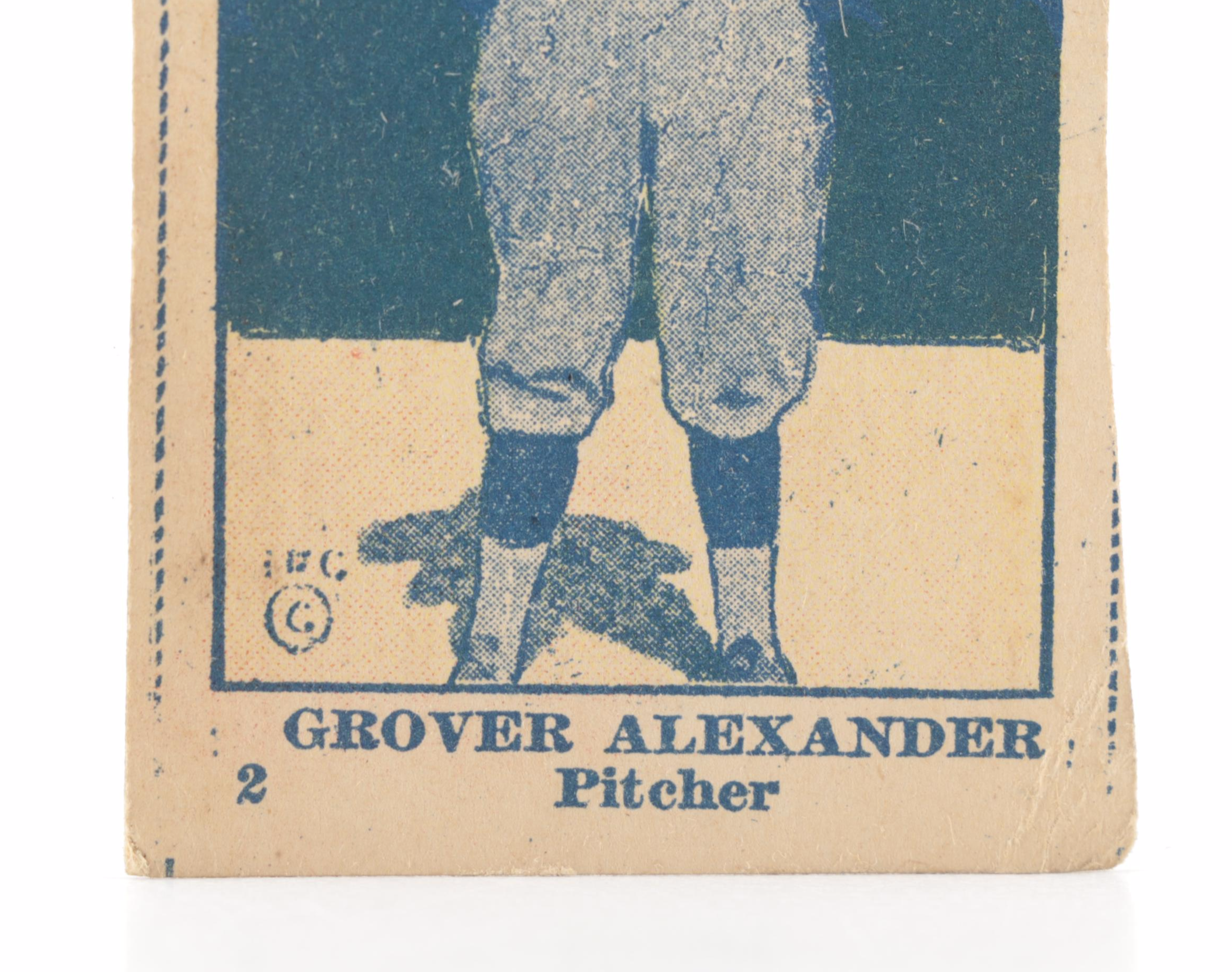 1921 W551 Grover Alexander #2 Pitcher Hand Cut Baseball Card