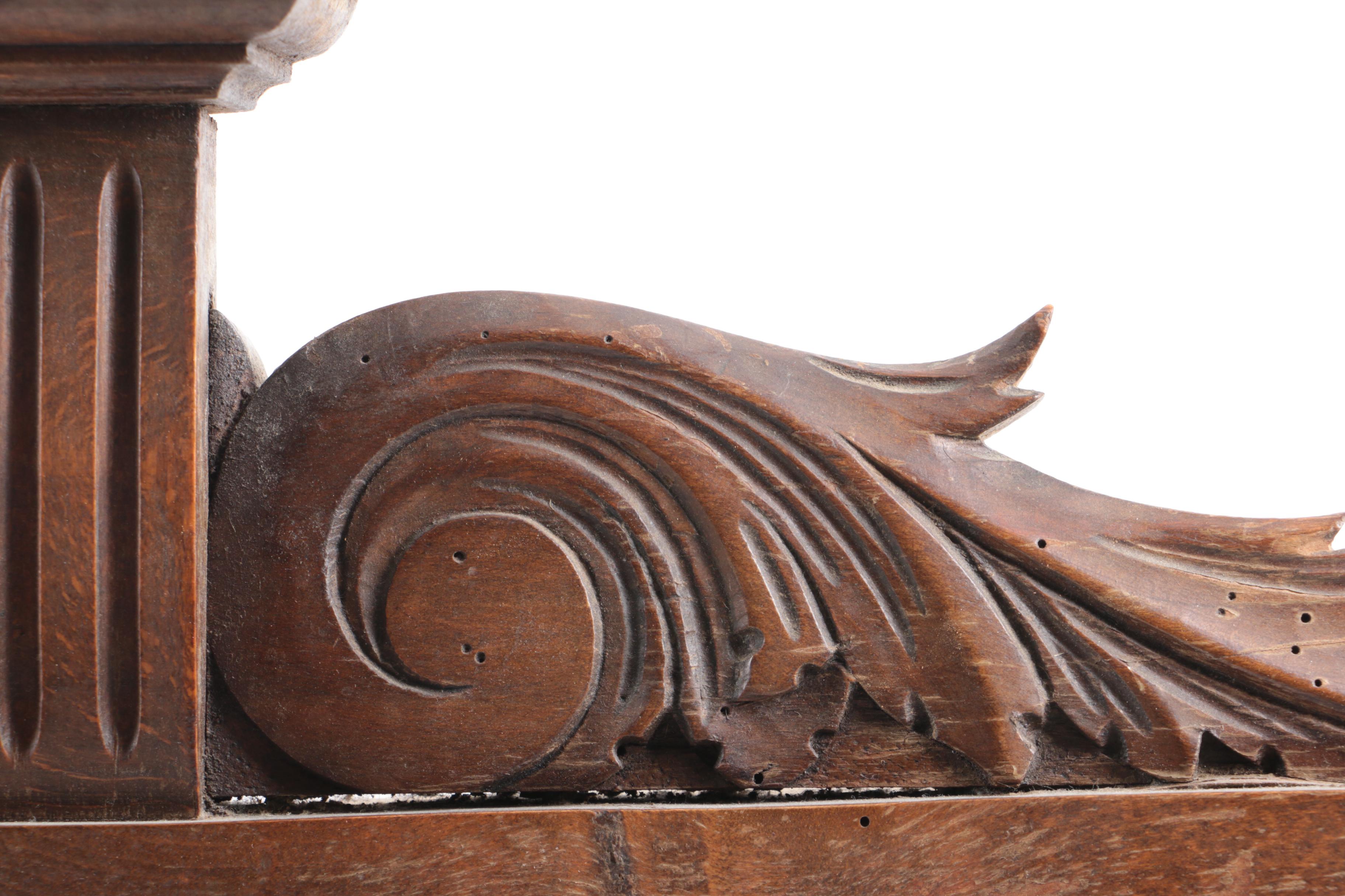 Victorian Carved Mahogany Furniture Pediment