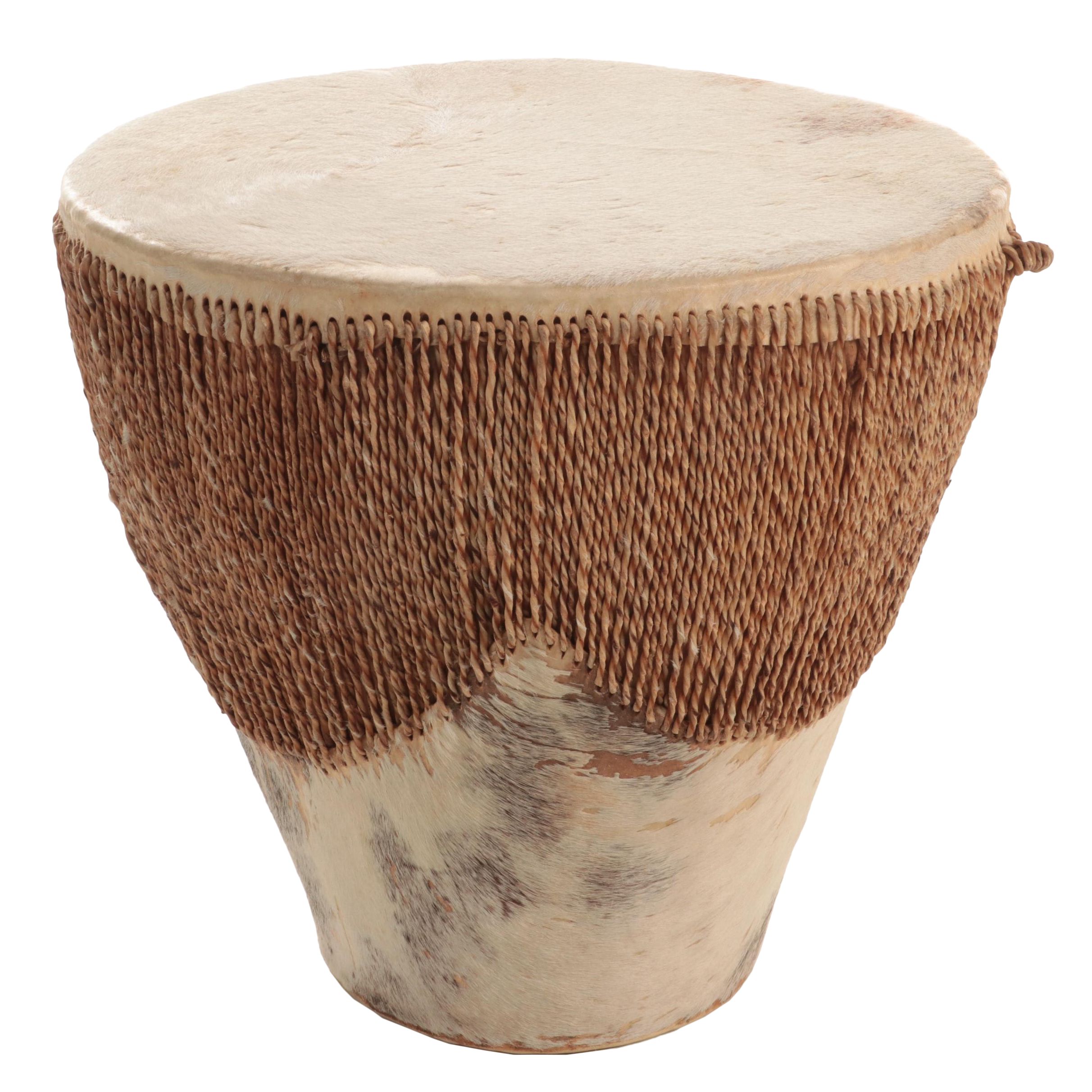 African Embuutu Cowhide Drum