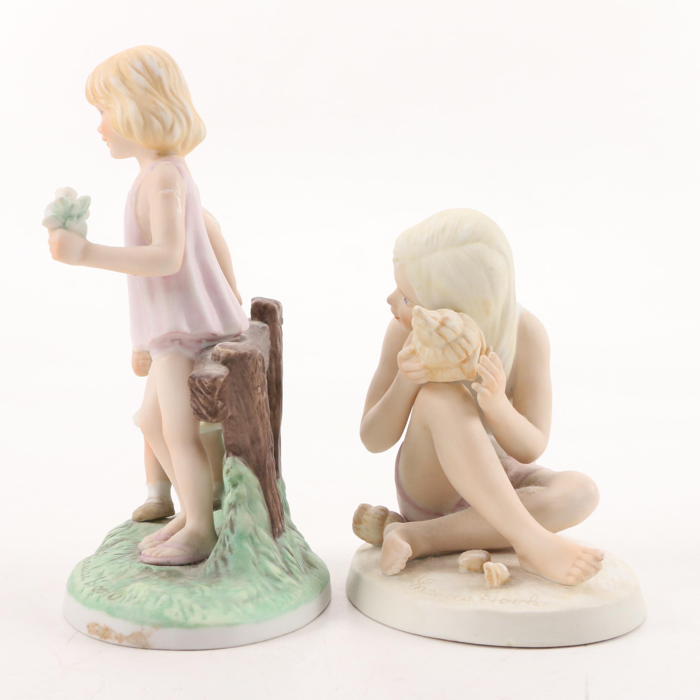 Ceramica Excelsis "A Child's World" Ceramic Figurines by Frances Hook, 1980s
